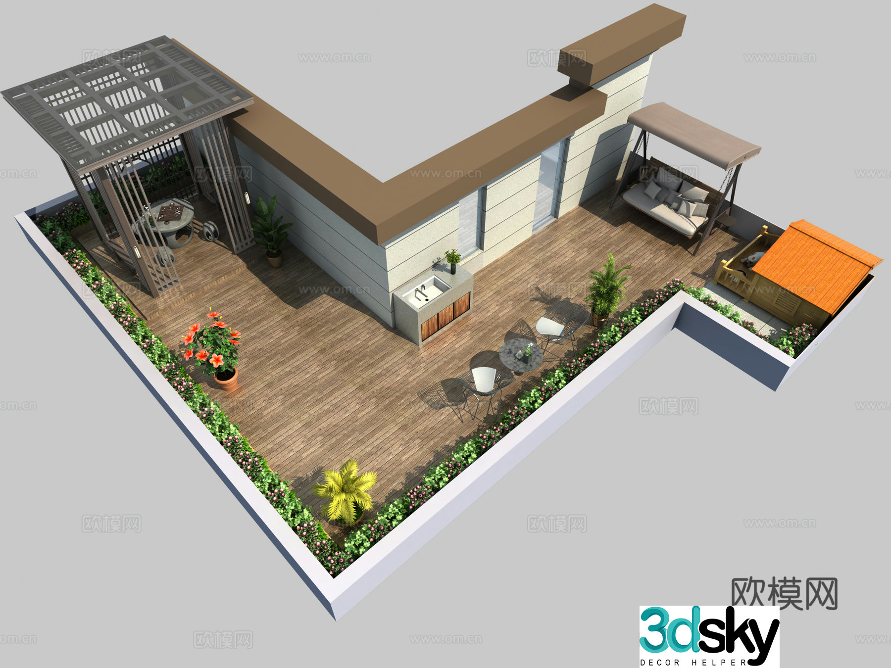 Terrace balcony 3d model