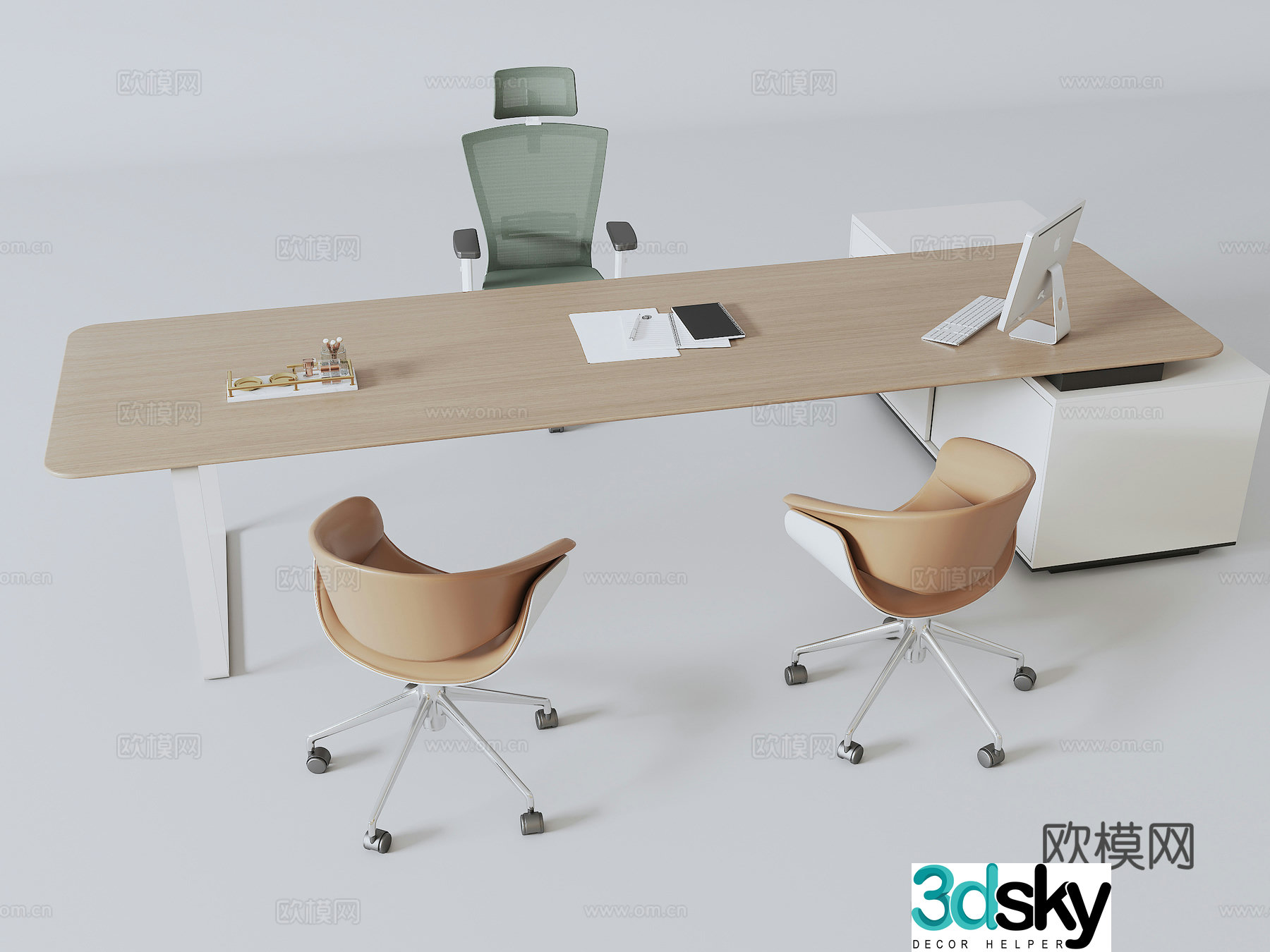 Manager desk 3d model