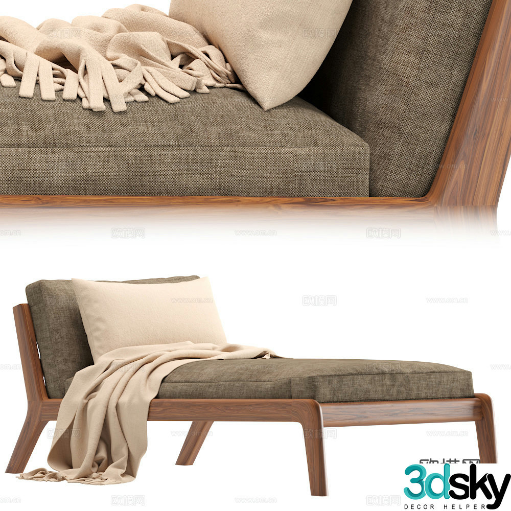 New Chinese style SOVA recliner 3D model