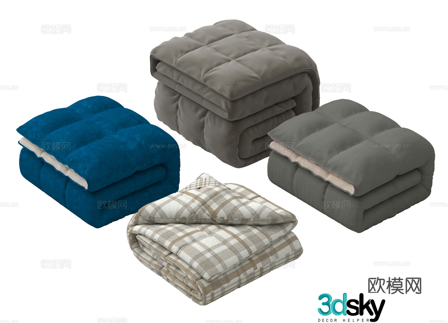 Bedding quilt 3d model