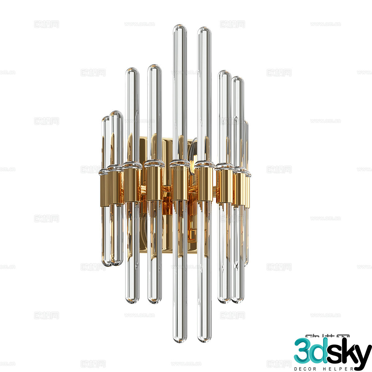 Modern light luxury decorative wall light 3d model
