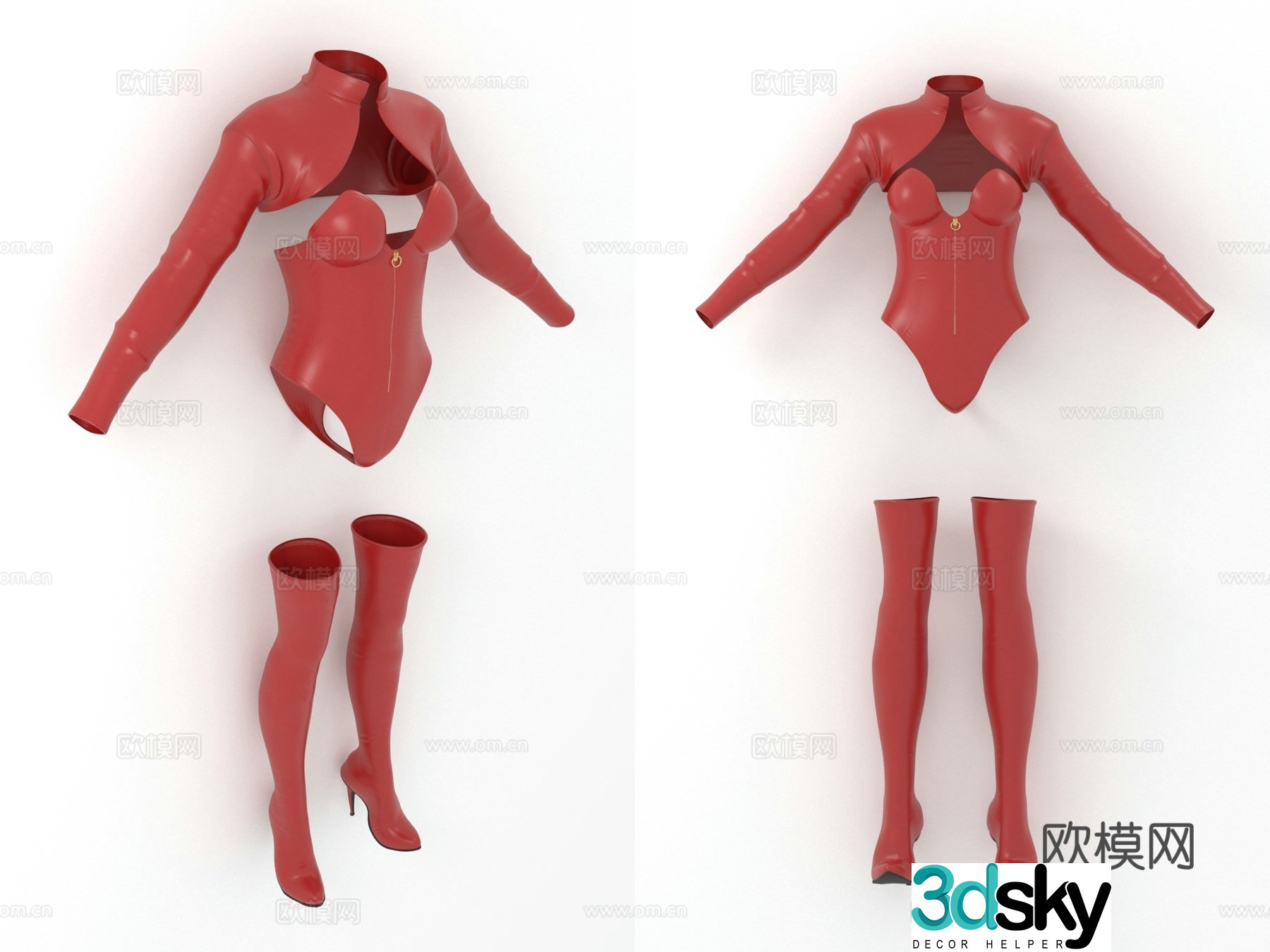 Body Boots Shawl Women’s Clothing Sexy Women’s 3D Model