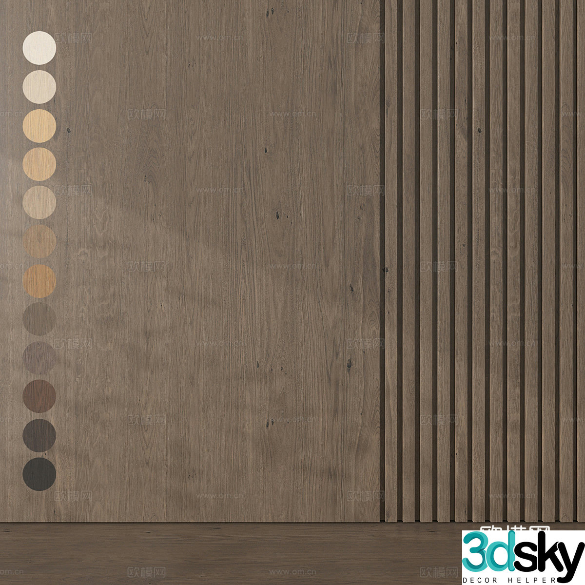 Wood veneer Wood grain Oak wood veneer 3d model
