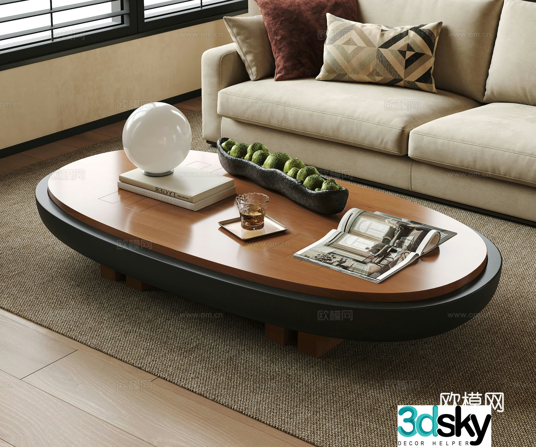 Modern coffee table 3d model