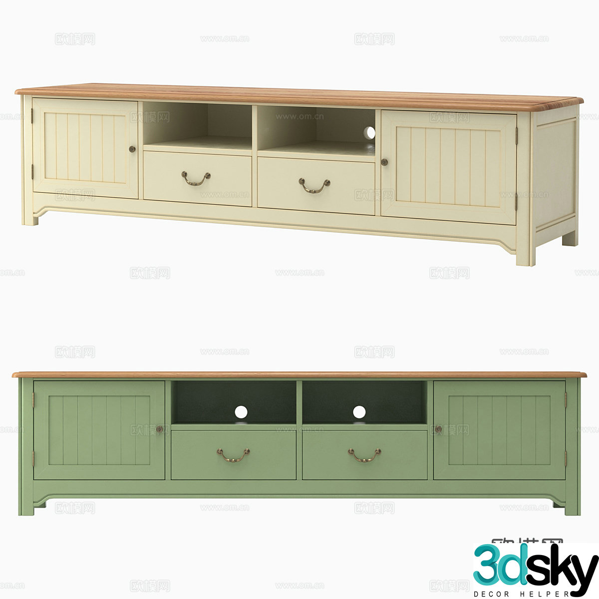 Modern Nordic Olivia TV cabinet 3d model