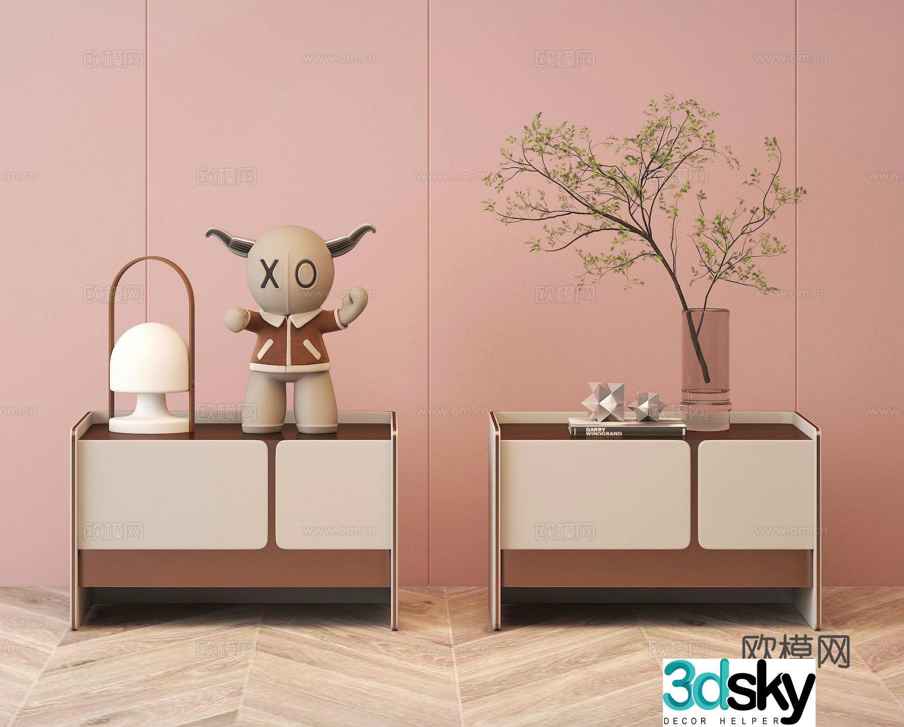 Modern night table 3d model