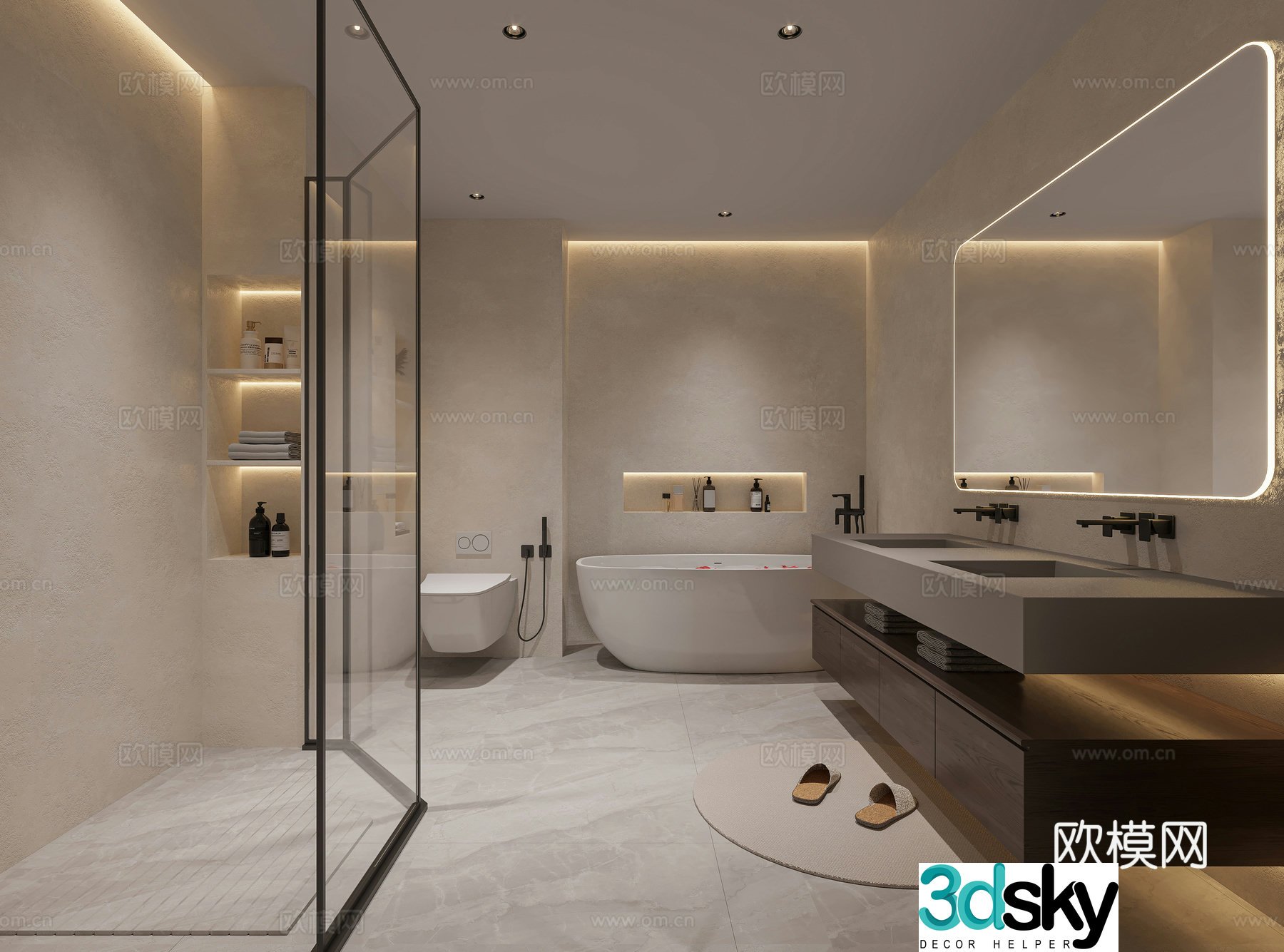 Modern bathroom 3d model