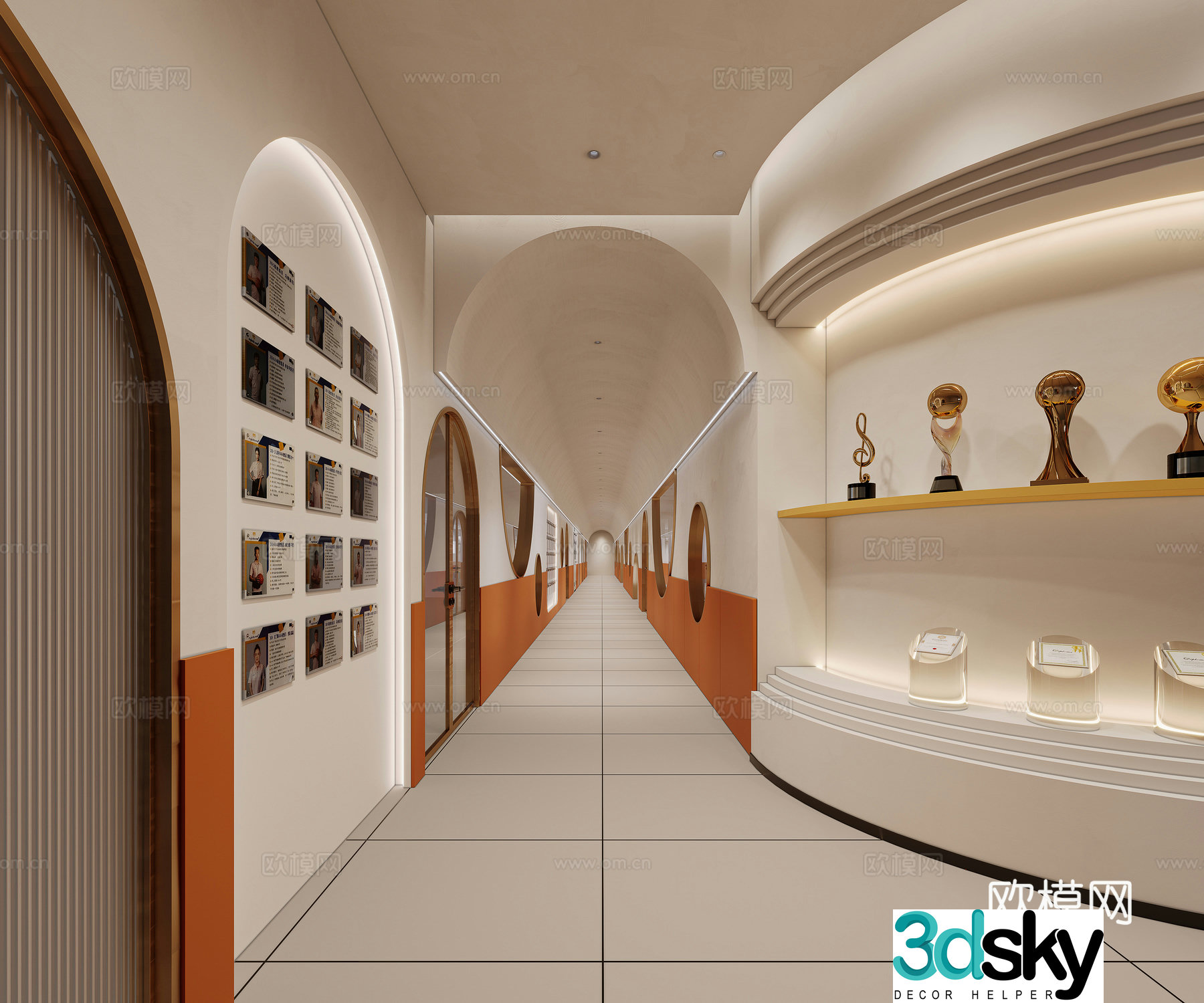 Modern kindergarten aisle 3d model