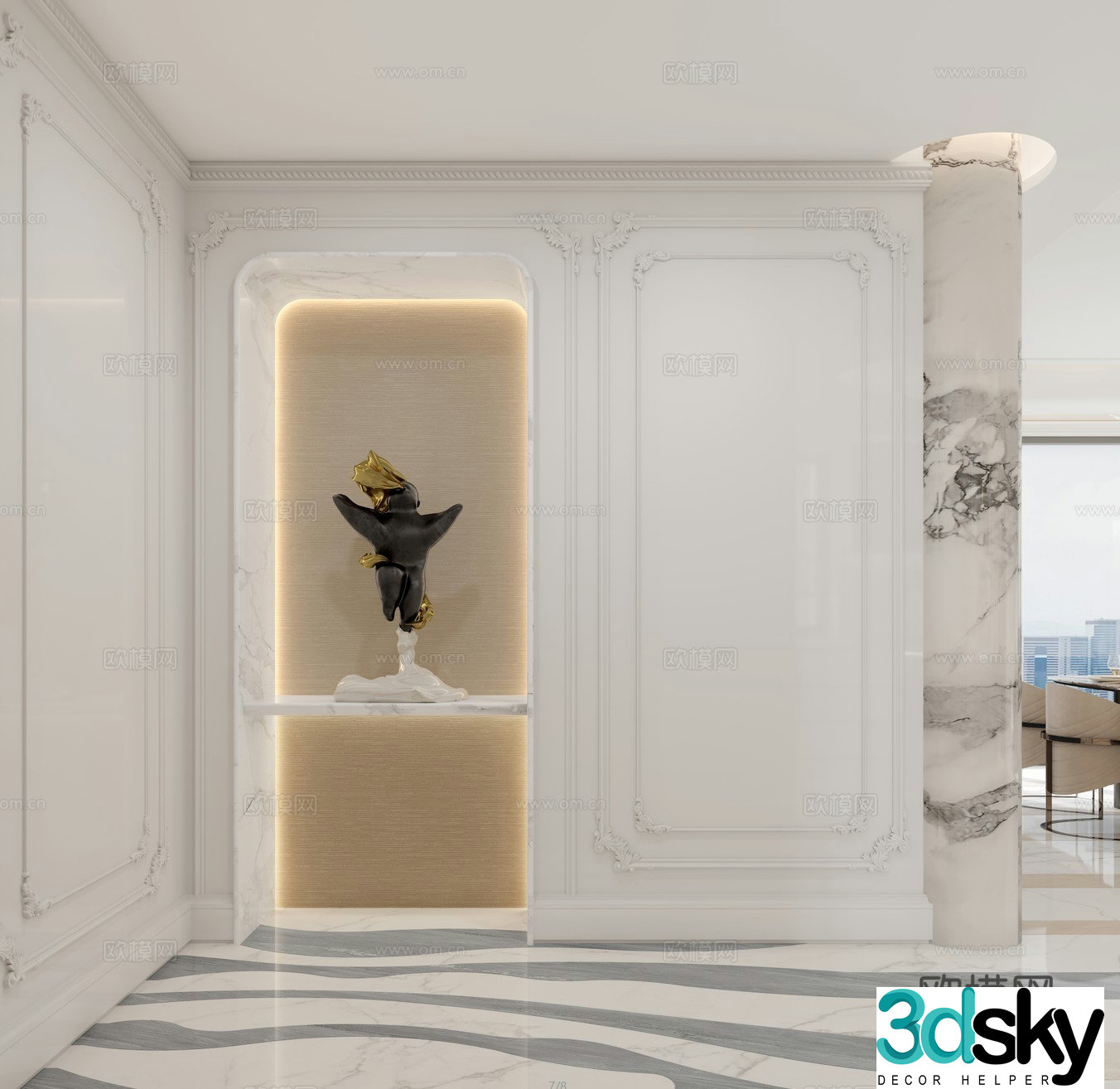 French entrance 3D model