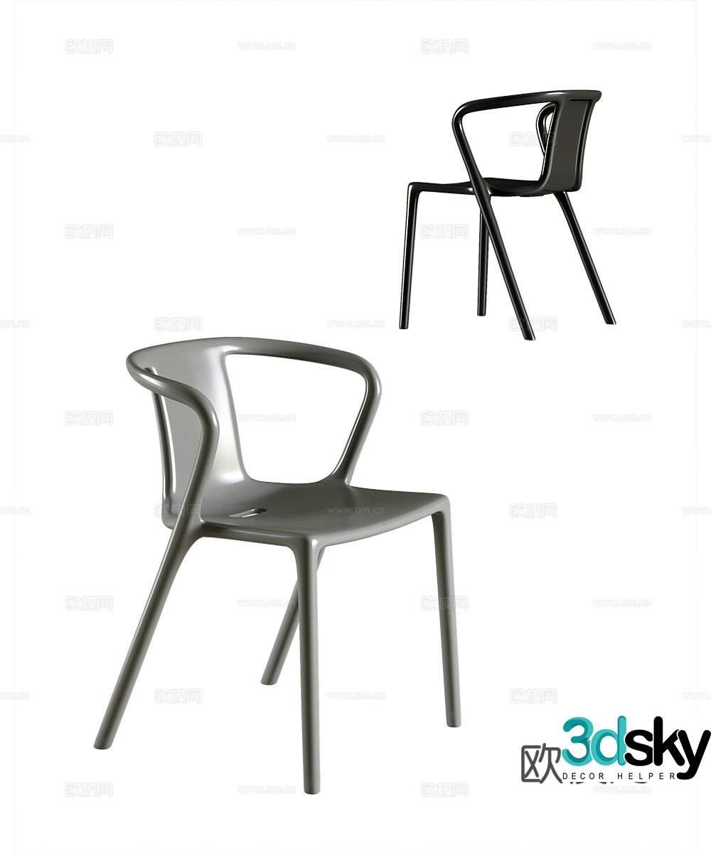 Modern single chair 3d model