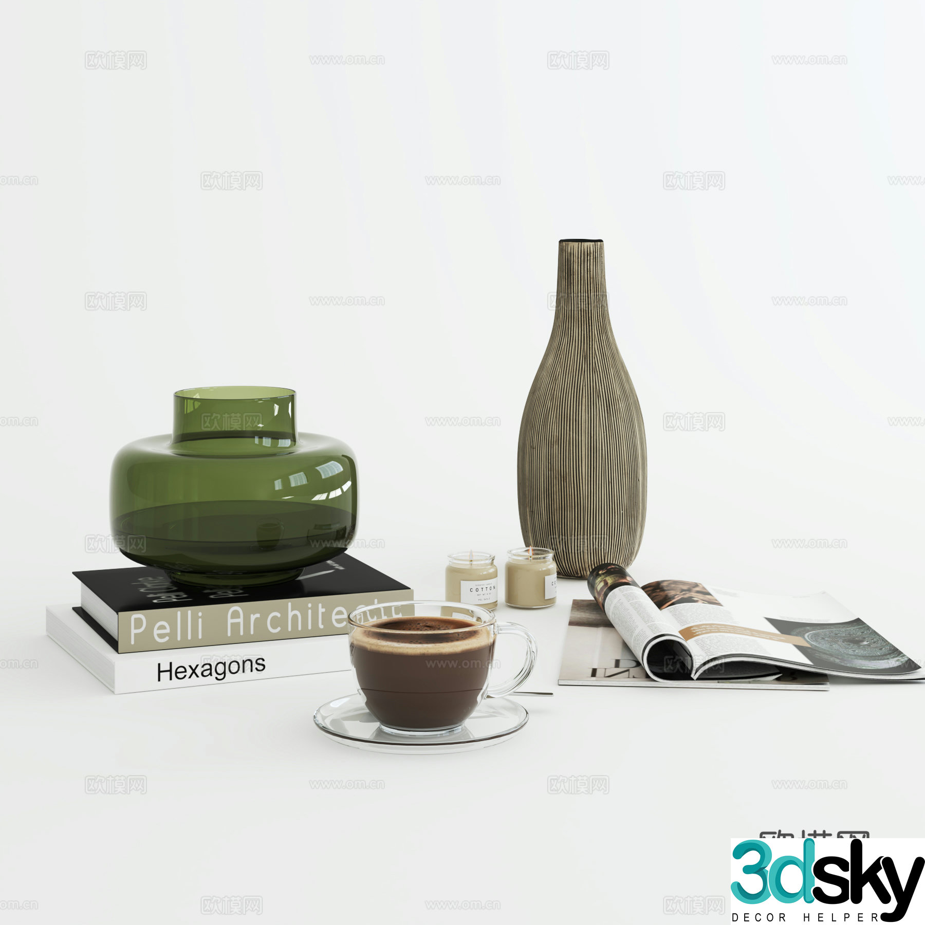 Modern light luxury ornament 3D model