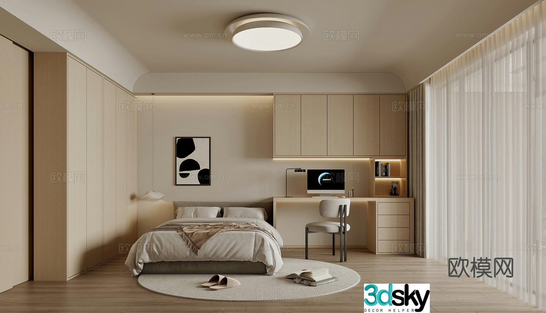 Log wind children’s room 3d model