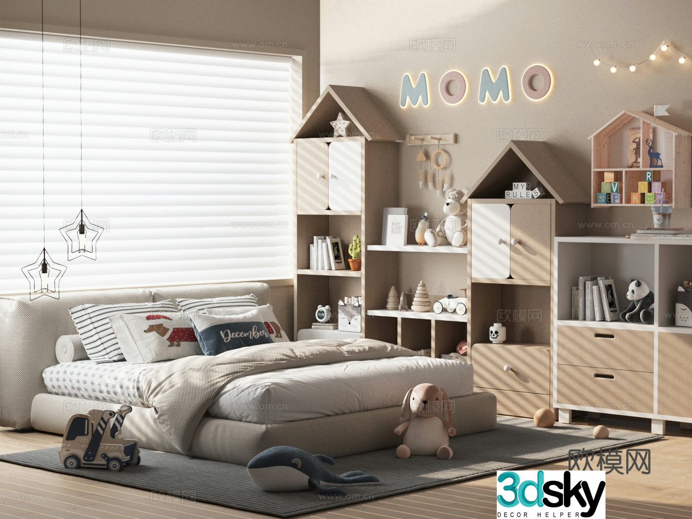 Modern children’s room Children’s bedroom Universal children’s room Children’s master bedroom 3D model
