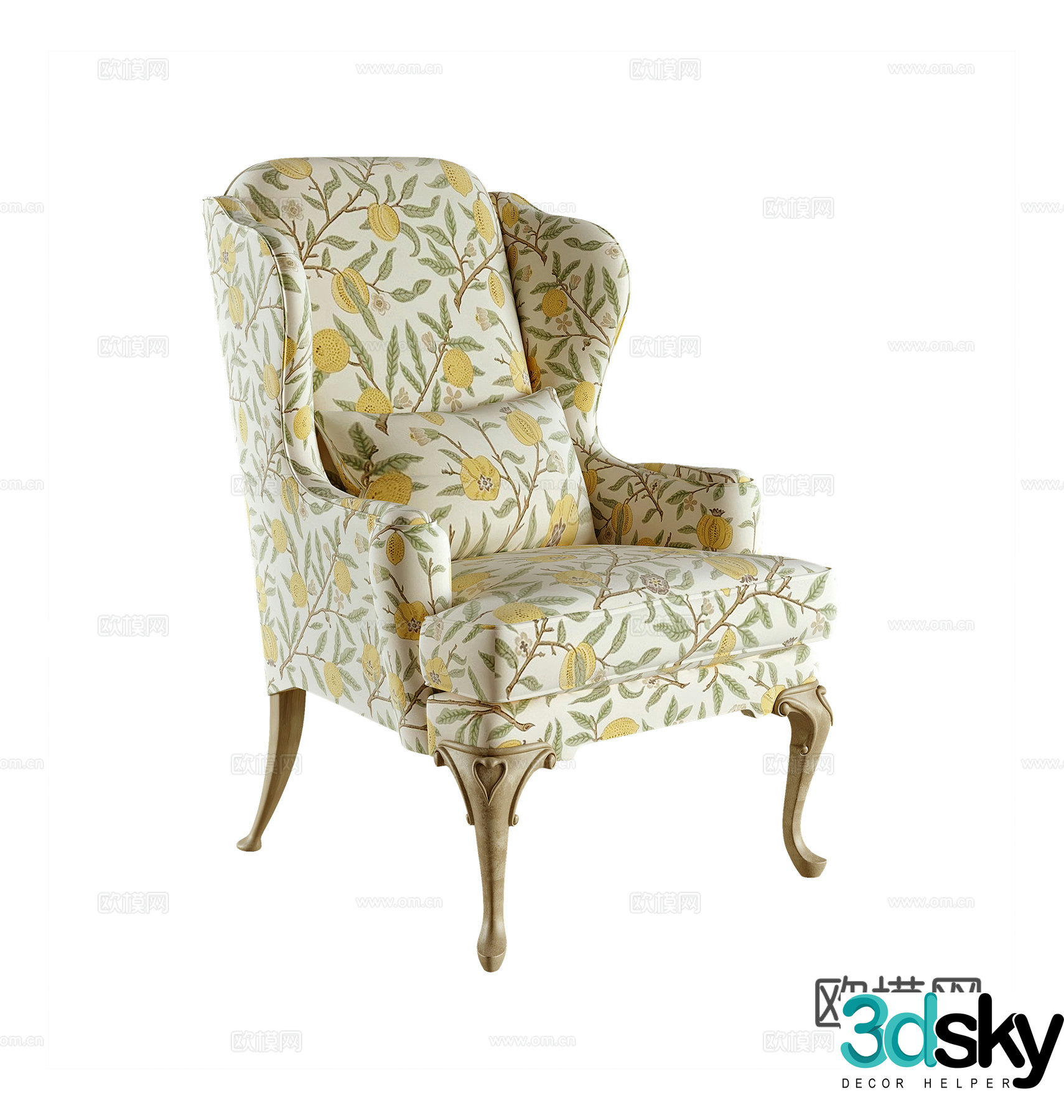 American casual chair 3d model
