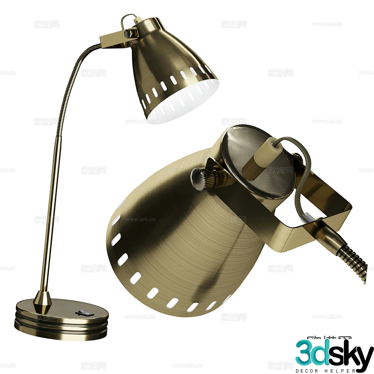 Modern light luxury Arte desk lamp 3D model