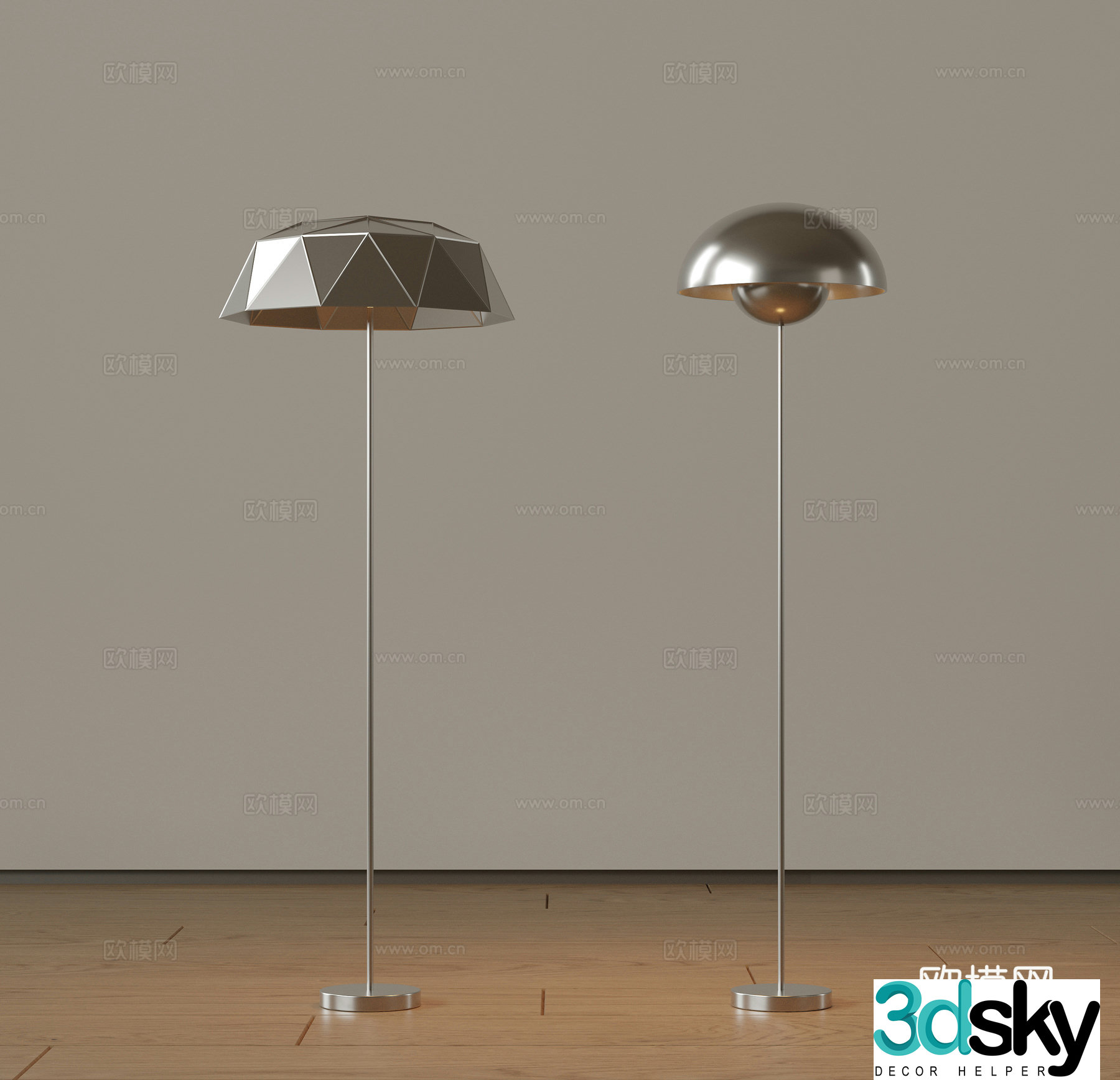 Modern medieval floor lamp Minimalist floor lamp Italian floor lamp Art floor lamp Creamy wind fall 3D model
