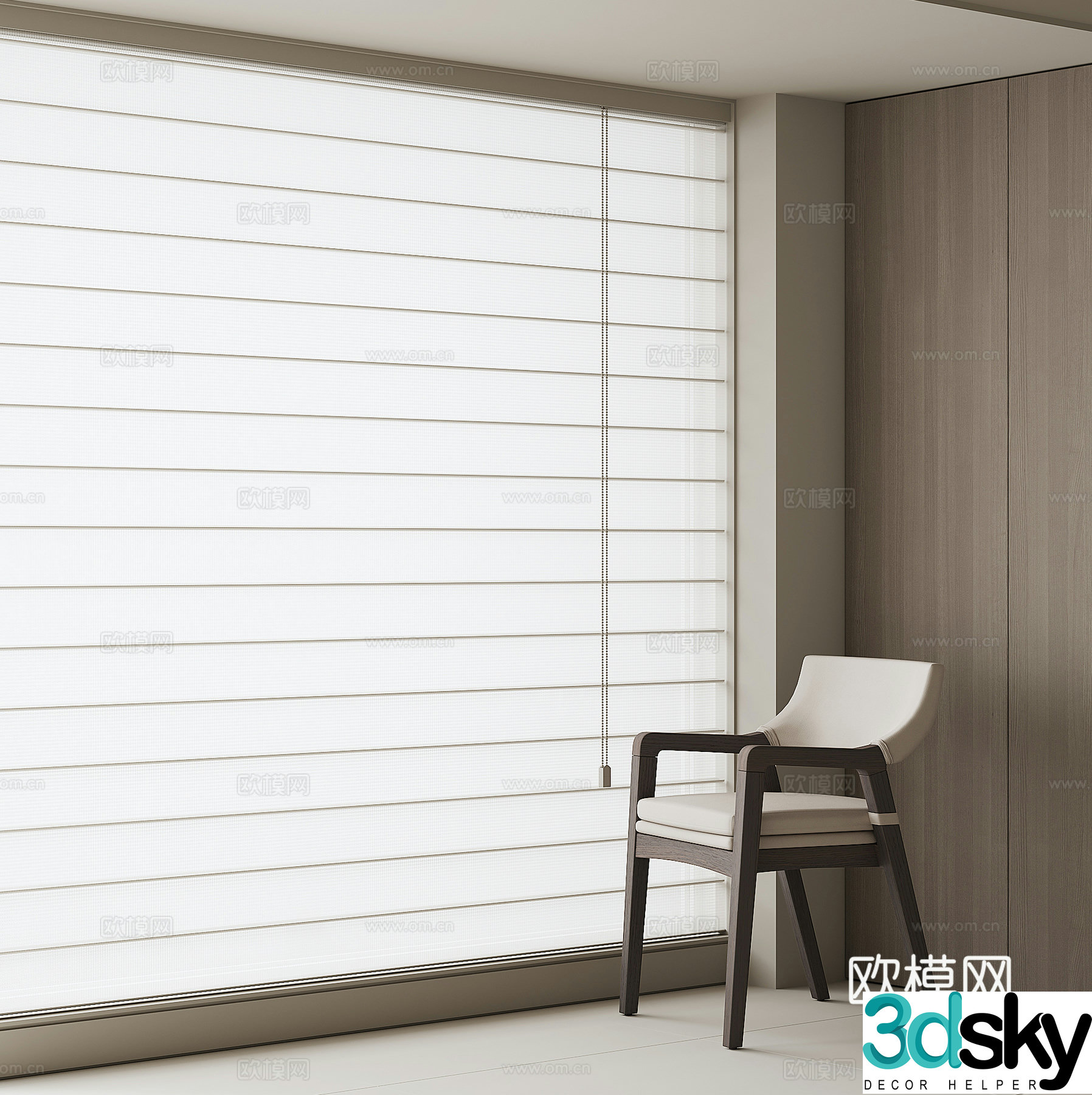 Modern Shangri-La curtain 3d model