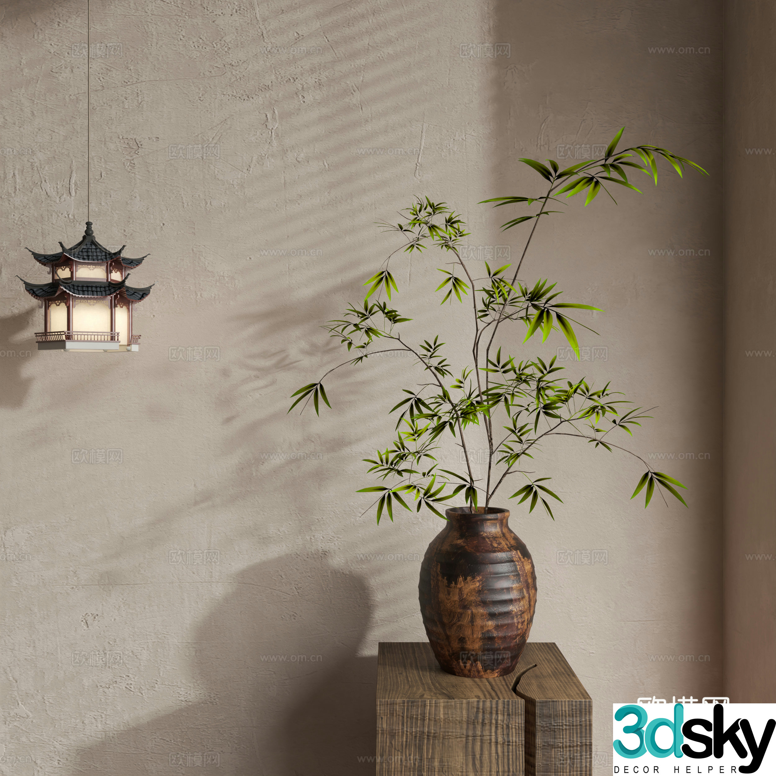 Waverly Flower Art Middle Ages Flower Art New Chinese Flower Art Modern Flower Art Vase 3D Model