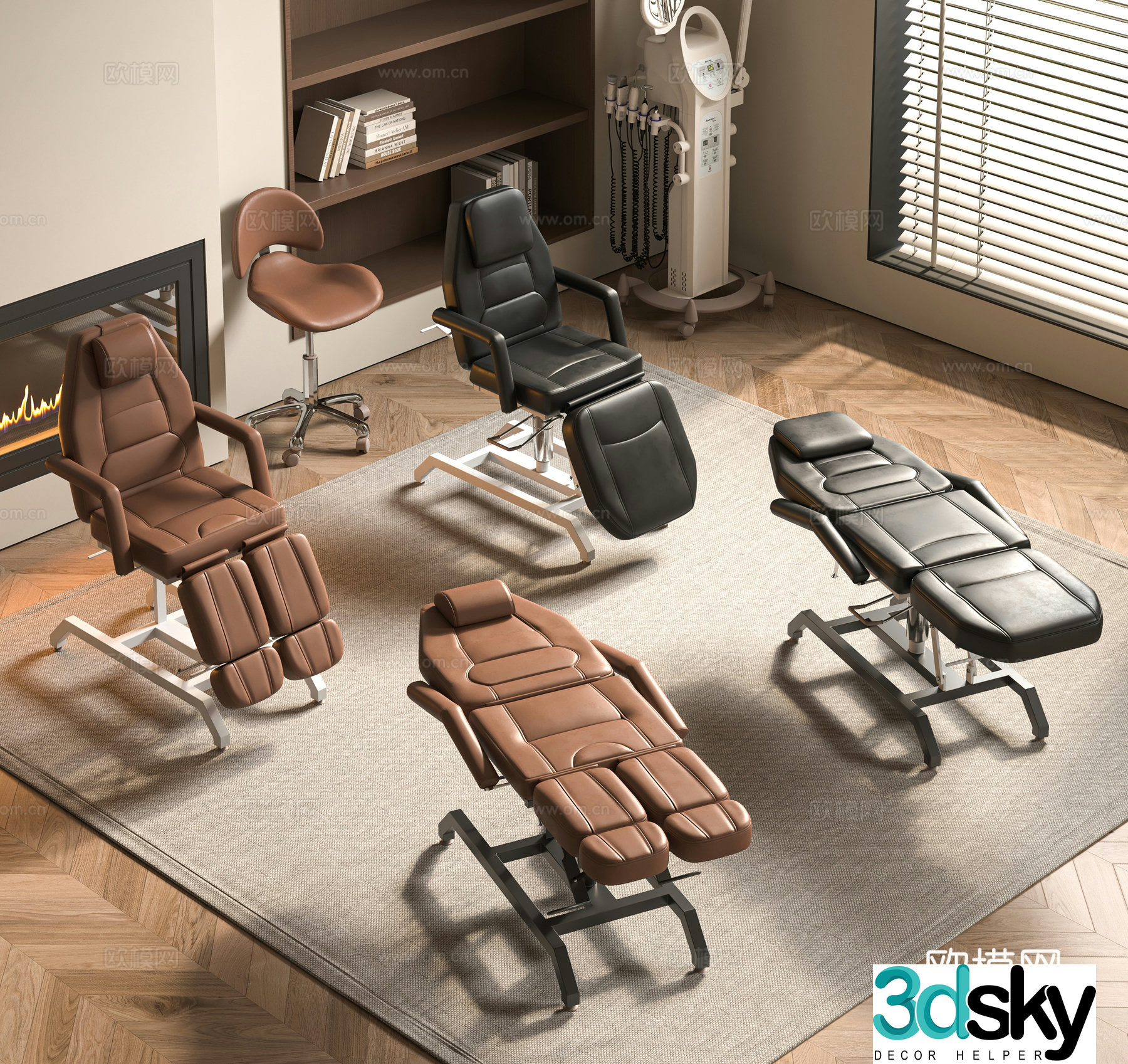 Modern operating bed 3d model