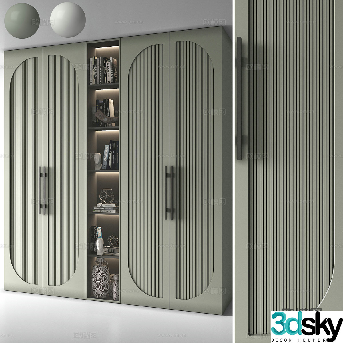 Neoclassical wardrobe 3d model