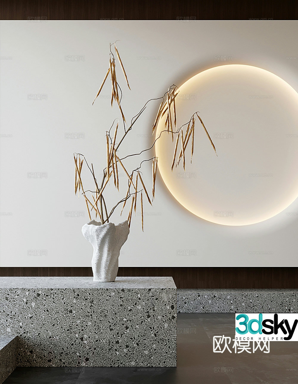 Modern flower art 3d model