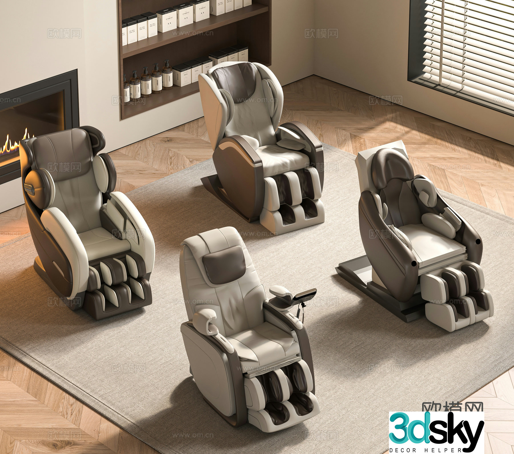Modern massage chair 3d model