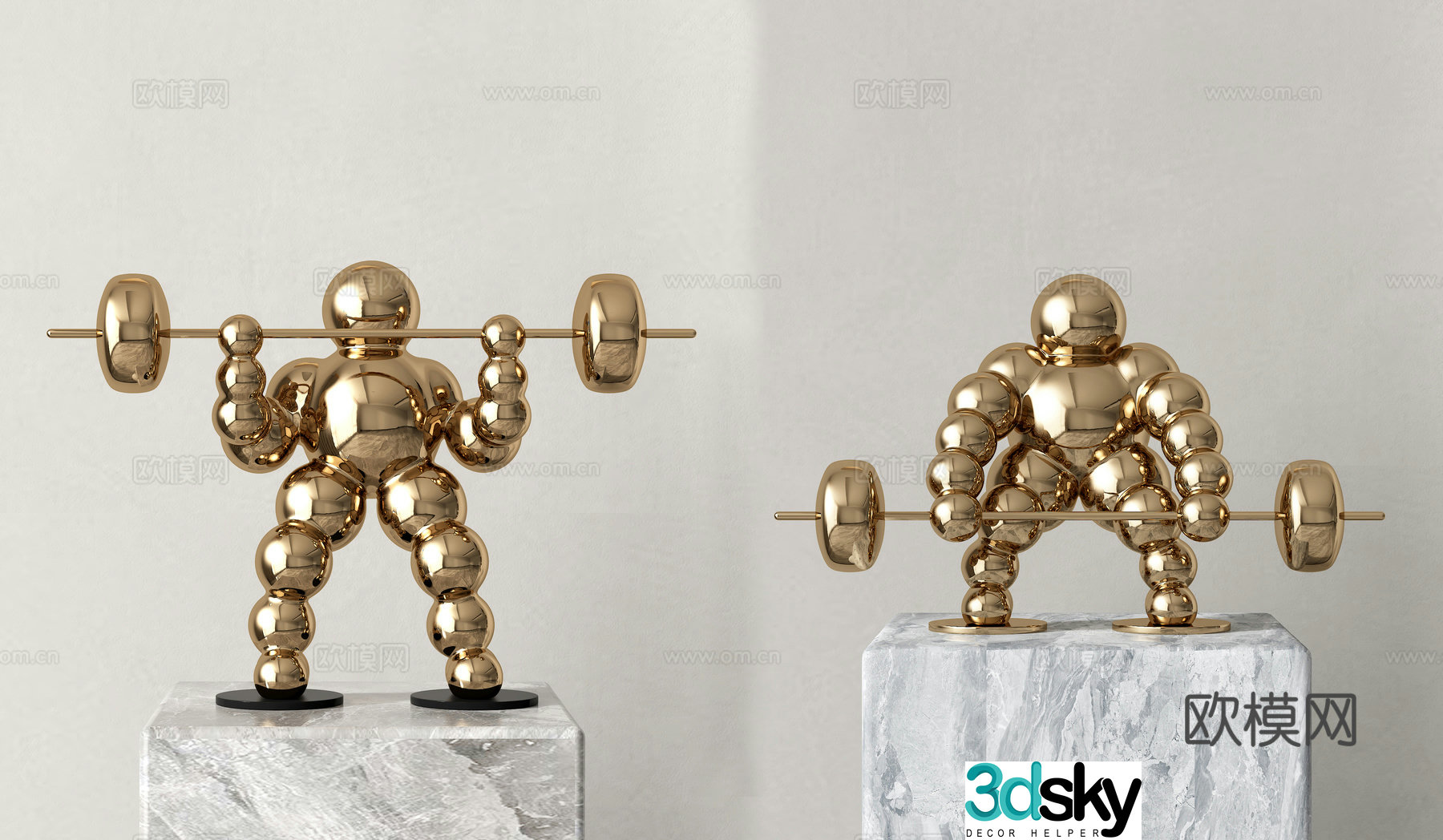 Modern character sculpture ornament 3d model
