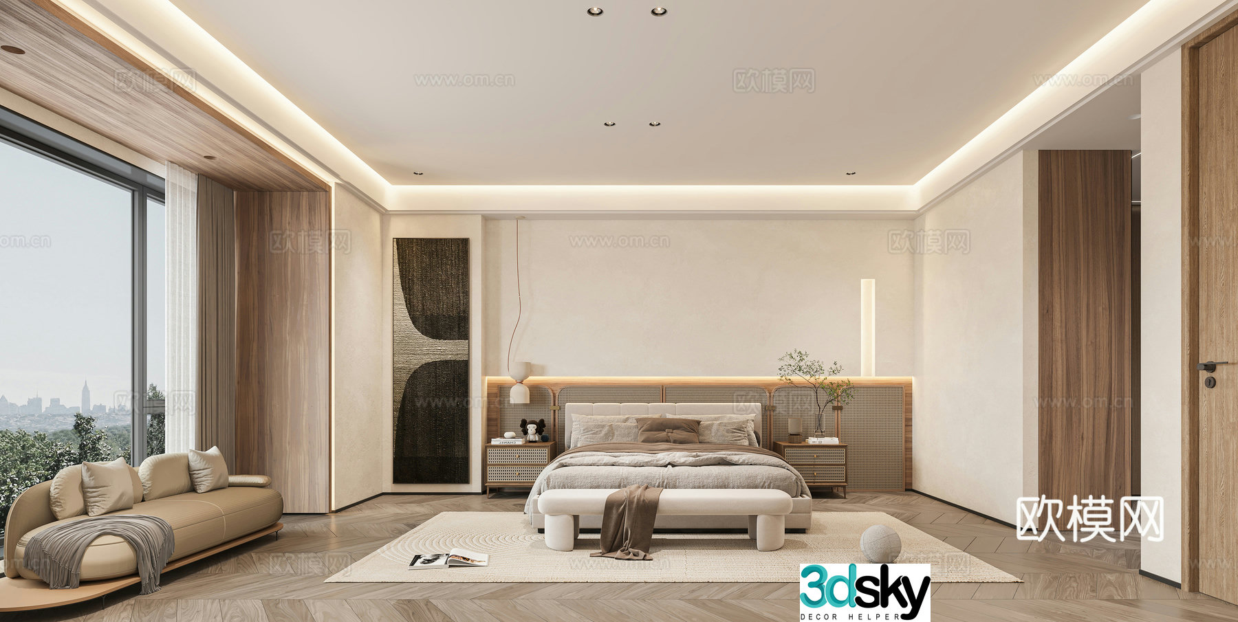 3D model of Jingjifeng bedroom