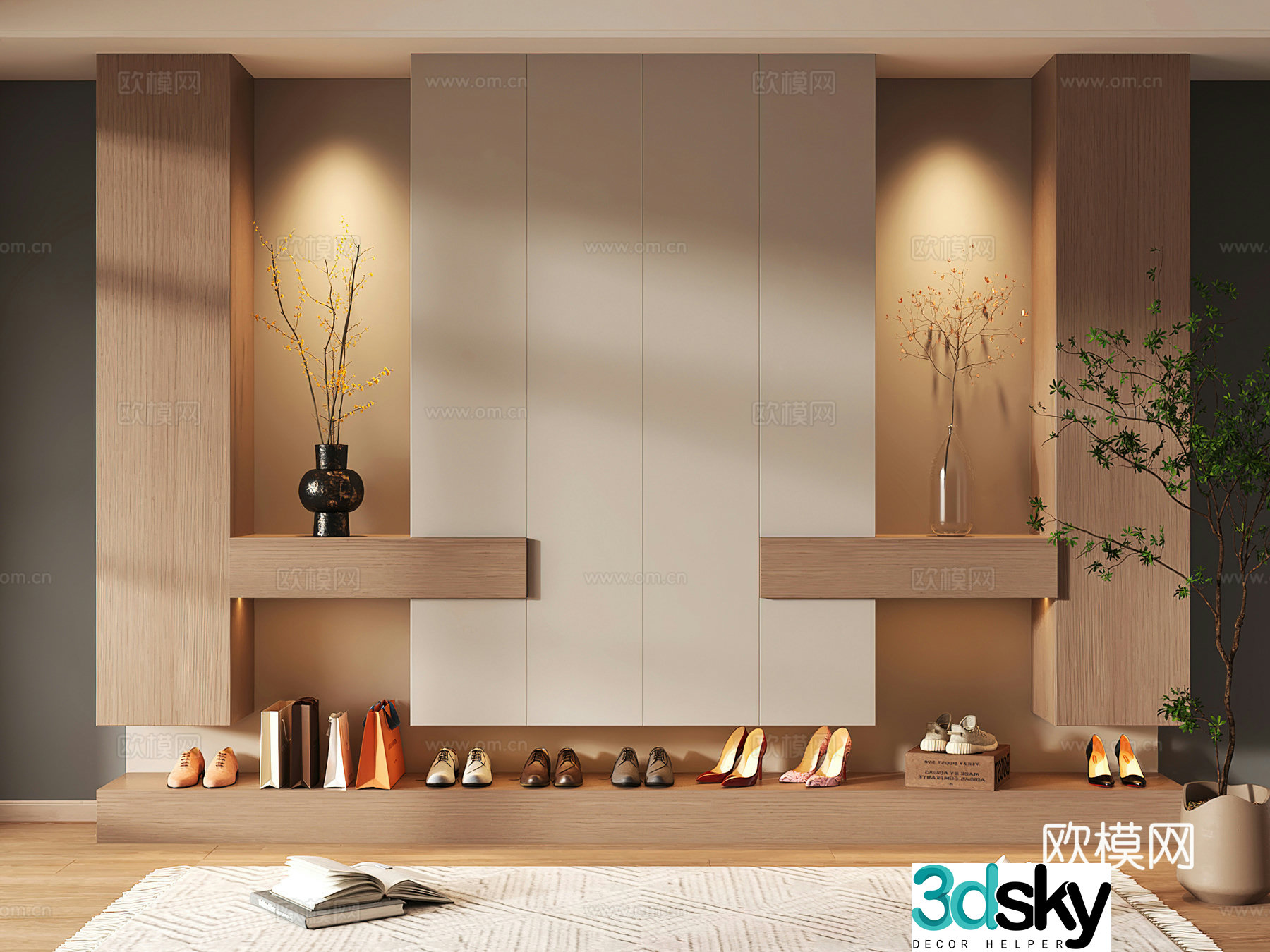 Shoe cabinet design shoe cabinet partition shoe cabinet porch shoe cabinet home shoe cabinet 3D model