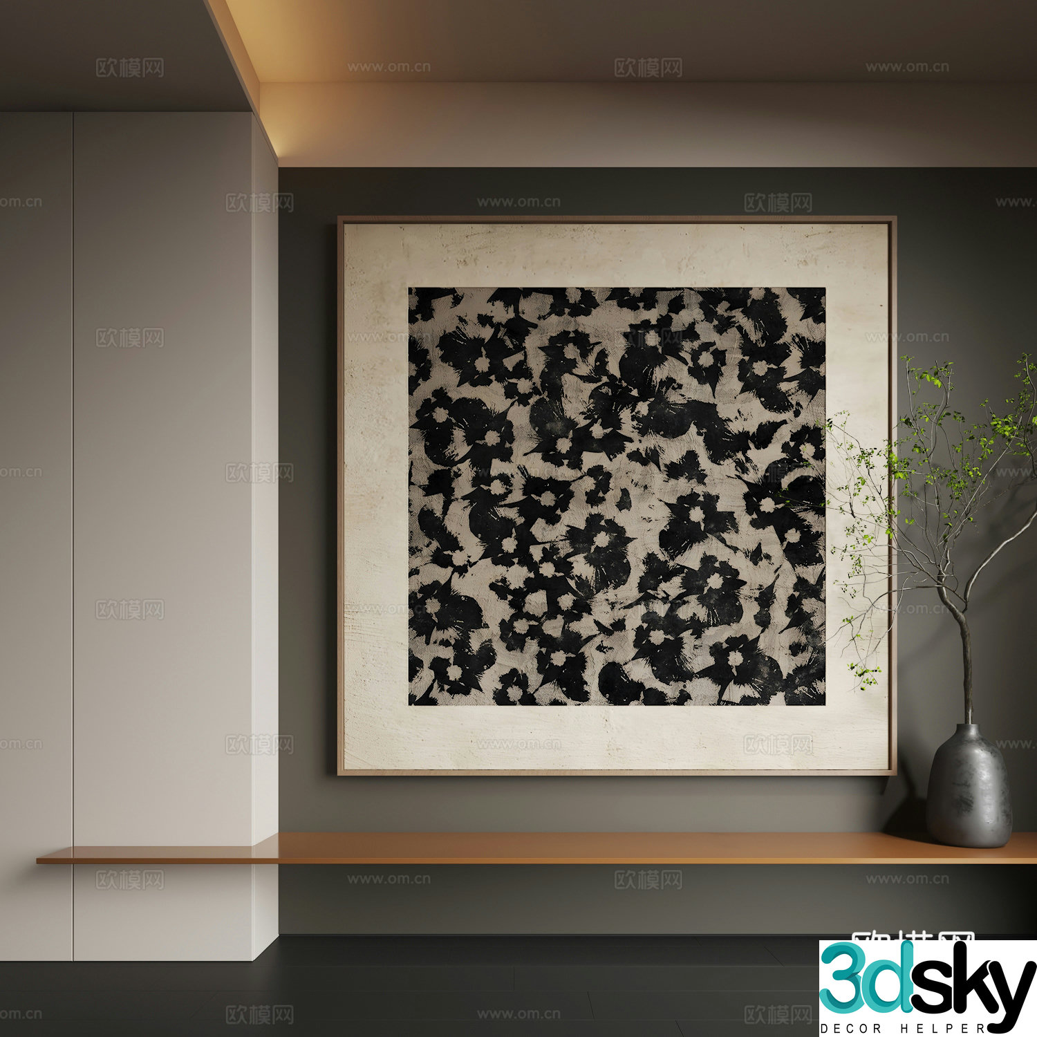 Modern abstract hanging paintings Modern Italian hanging paintings Modern light luxury hanging paintings 3D model