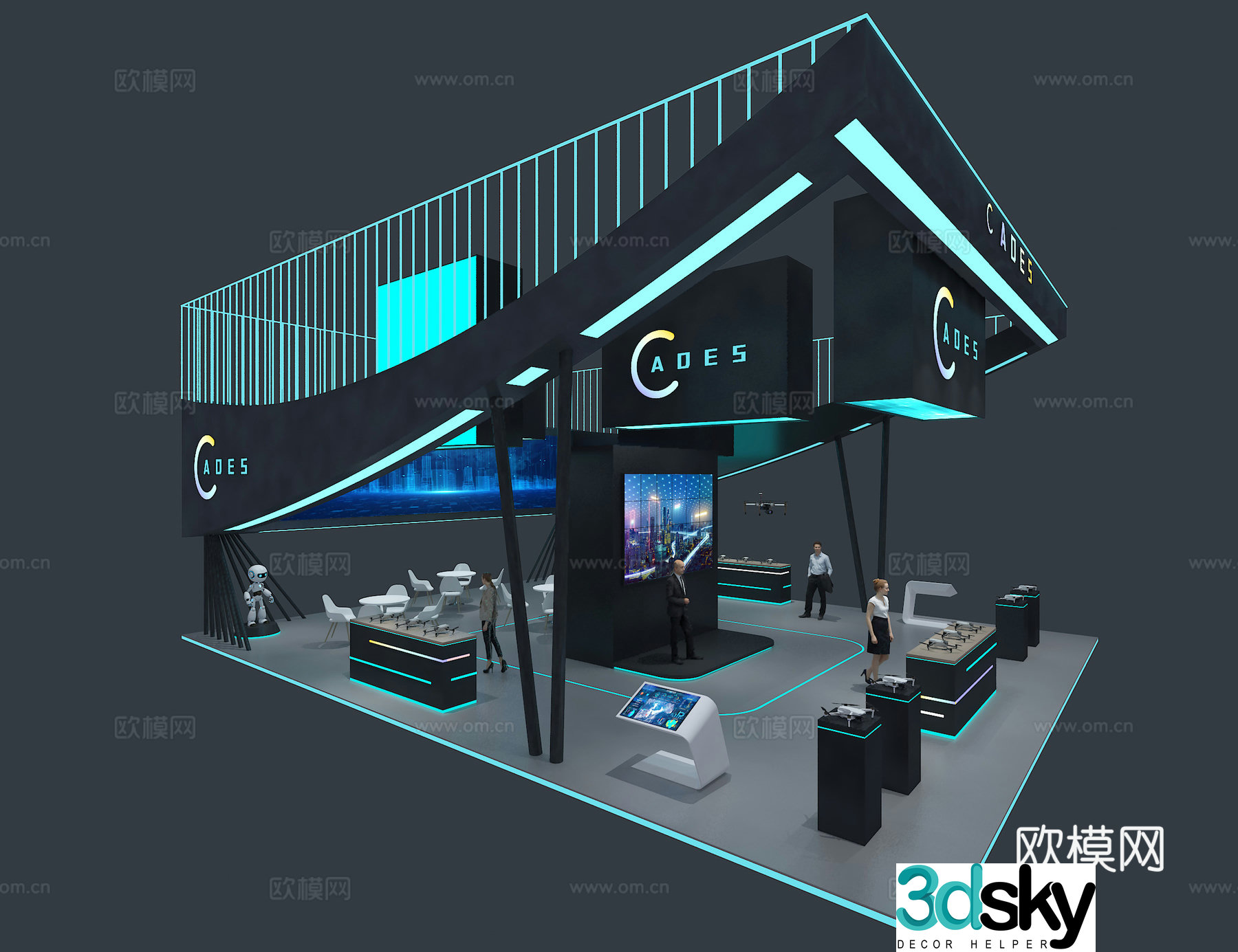3D model of science and technology exhibition hall