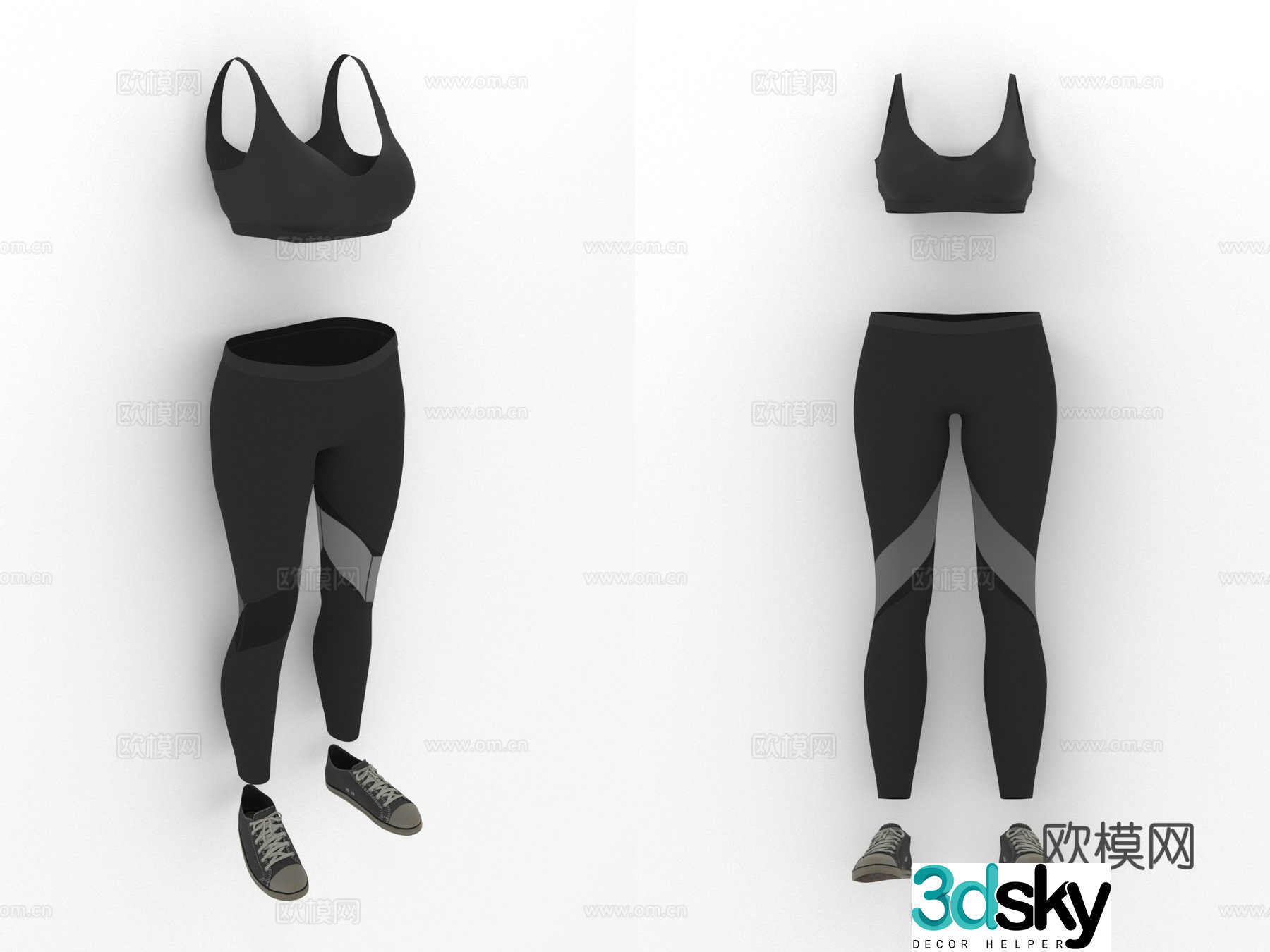 Sportswear Yoga Clothing Outfits Women’s Clothing Women’s Clothing 3D Model