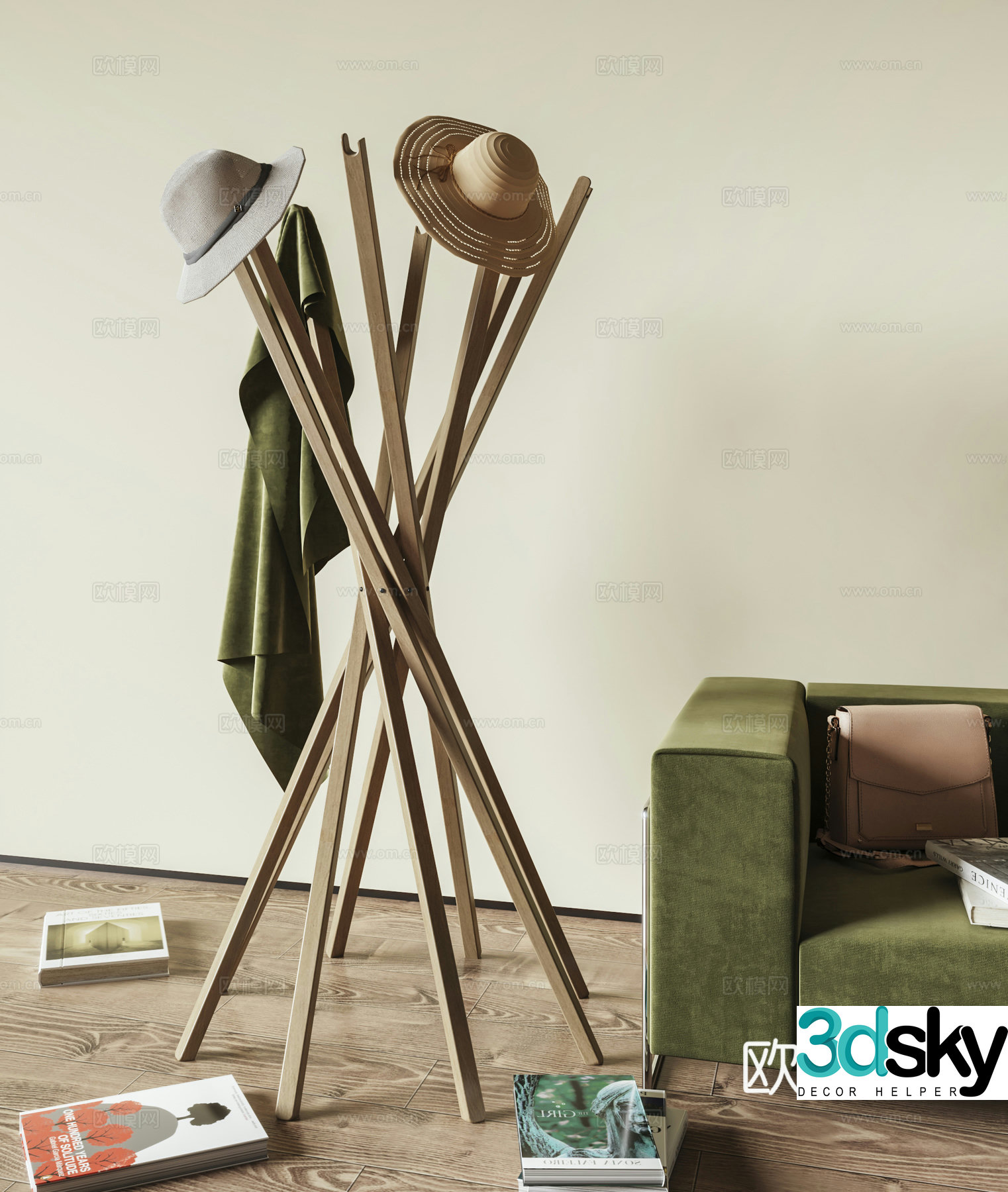 Modern Clothes Rack 3D Model