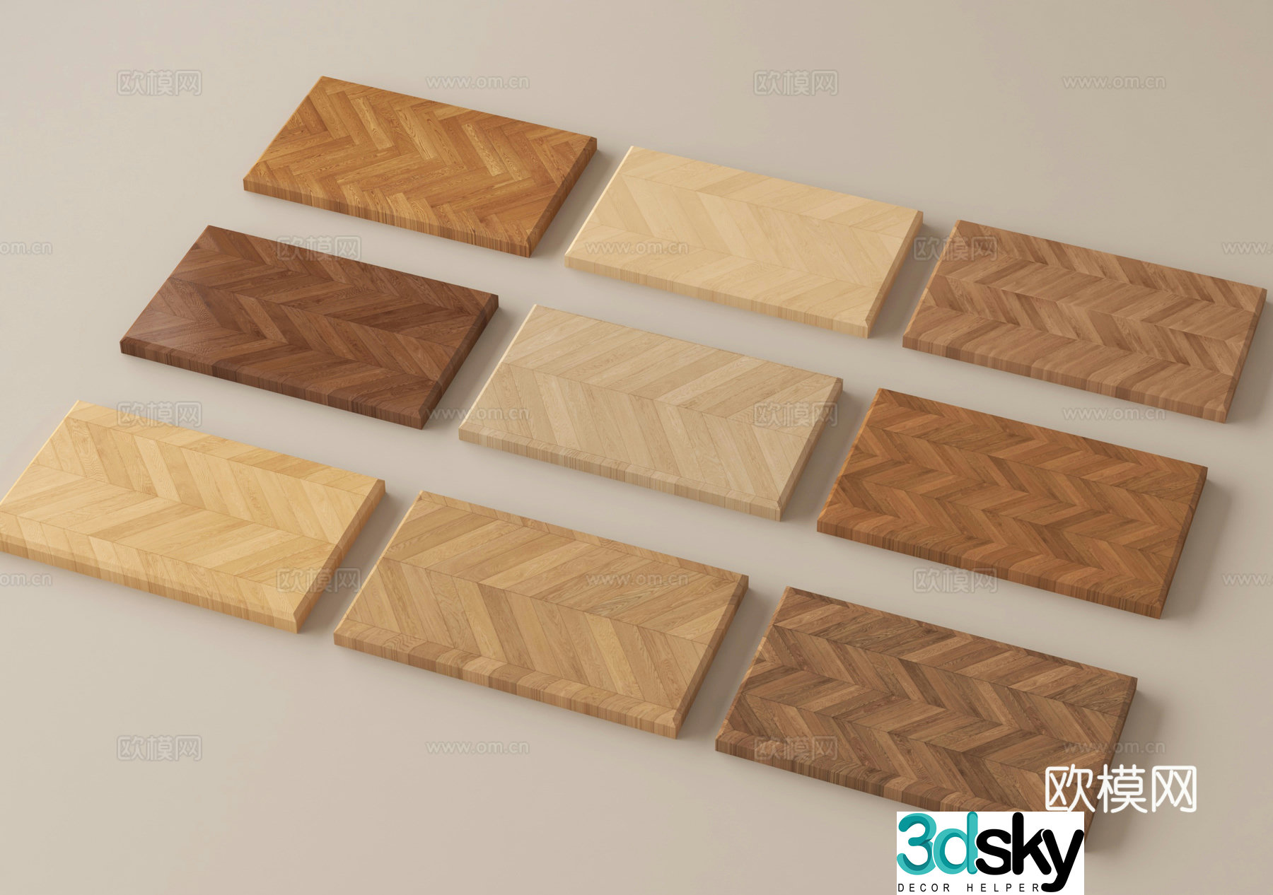 Floor Herringbone Floor Fishbone Floor Solid Wood Floor Wood Grain Brick Wood Floor 3D Model