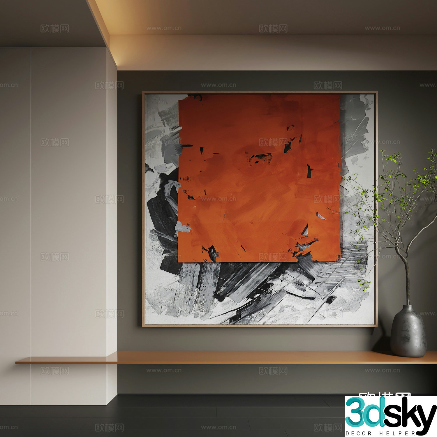 Modern abstract hanging paintings Modern Italian hanging paintings Modern light luxury hanging paintings 3D model