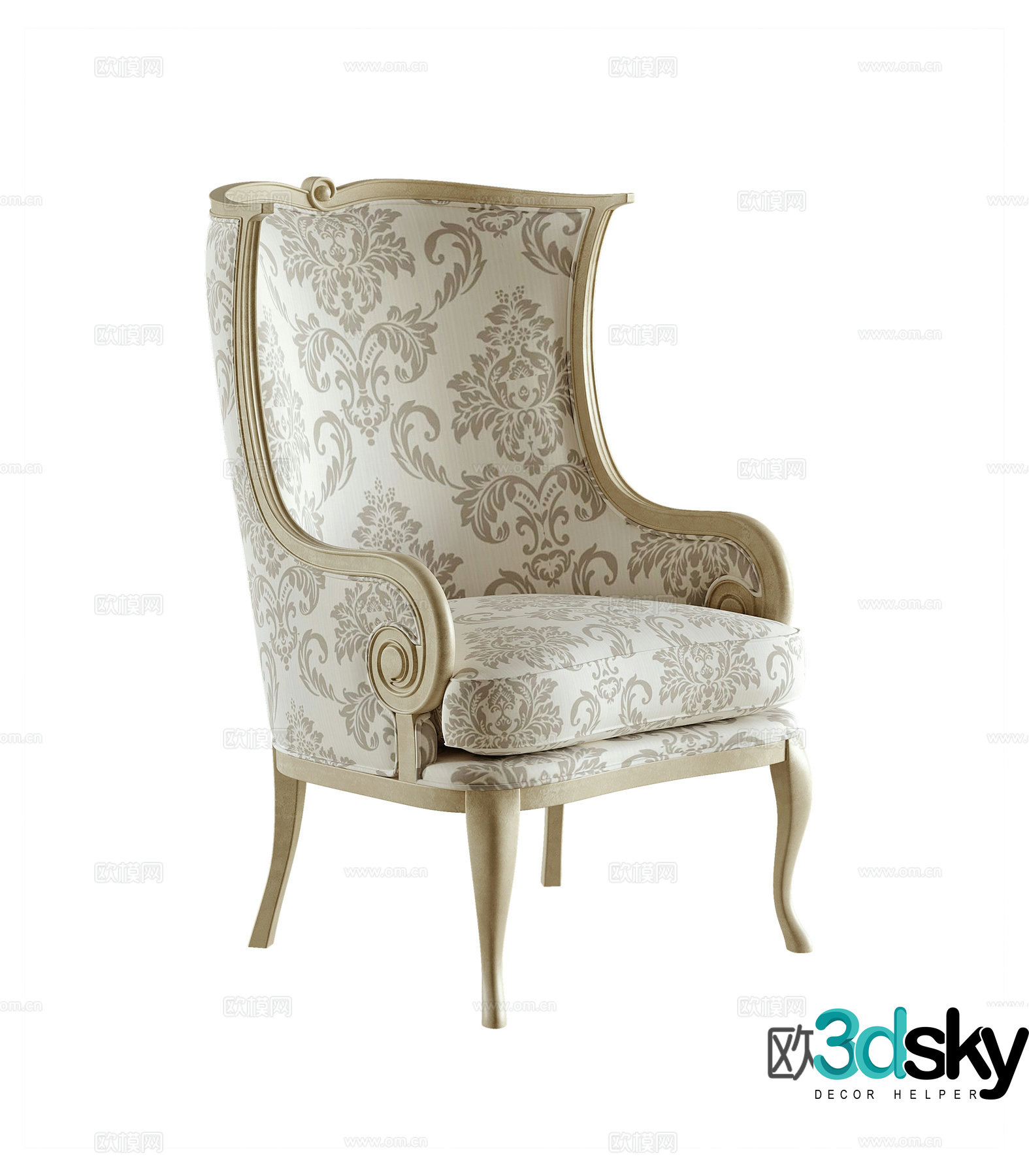 American casual chair 3d model