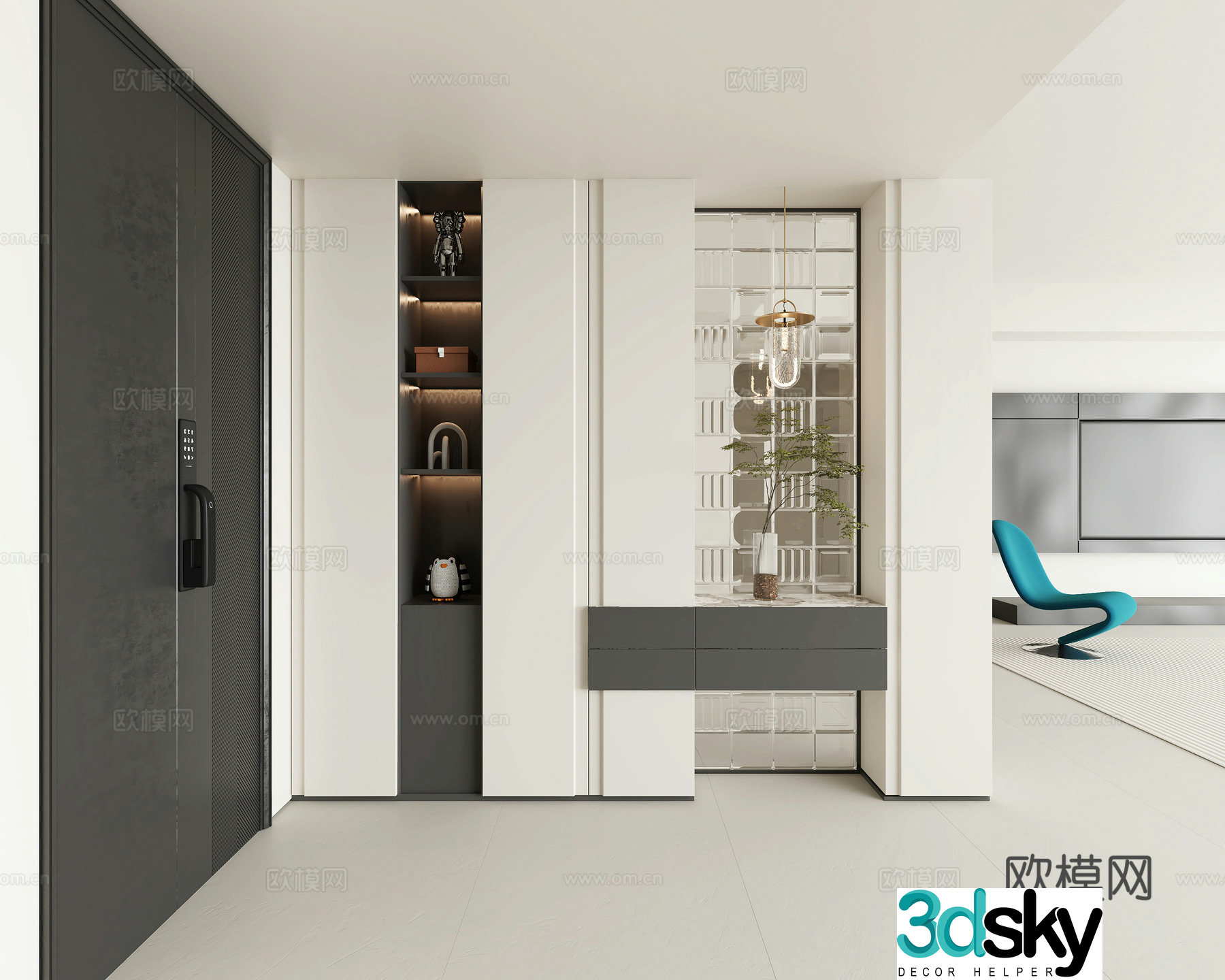 Modern entrance door entrance 3D model