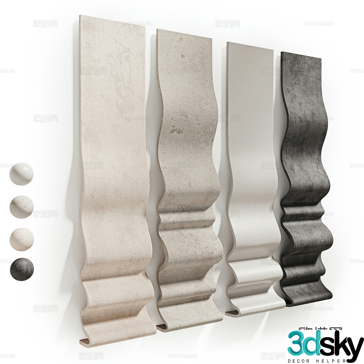 New Chinese style wall decoration pendant 3D model