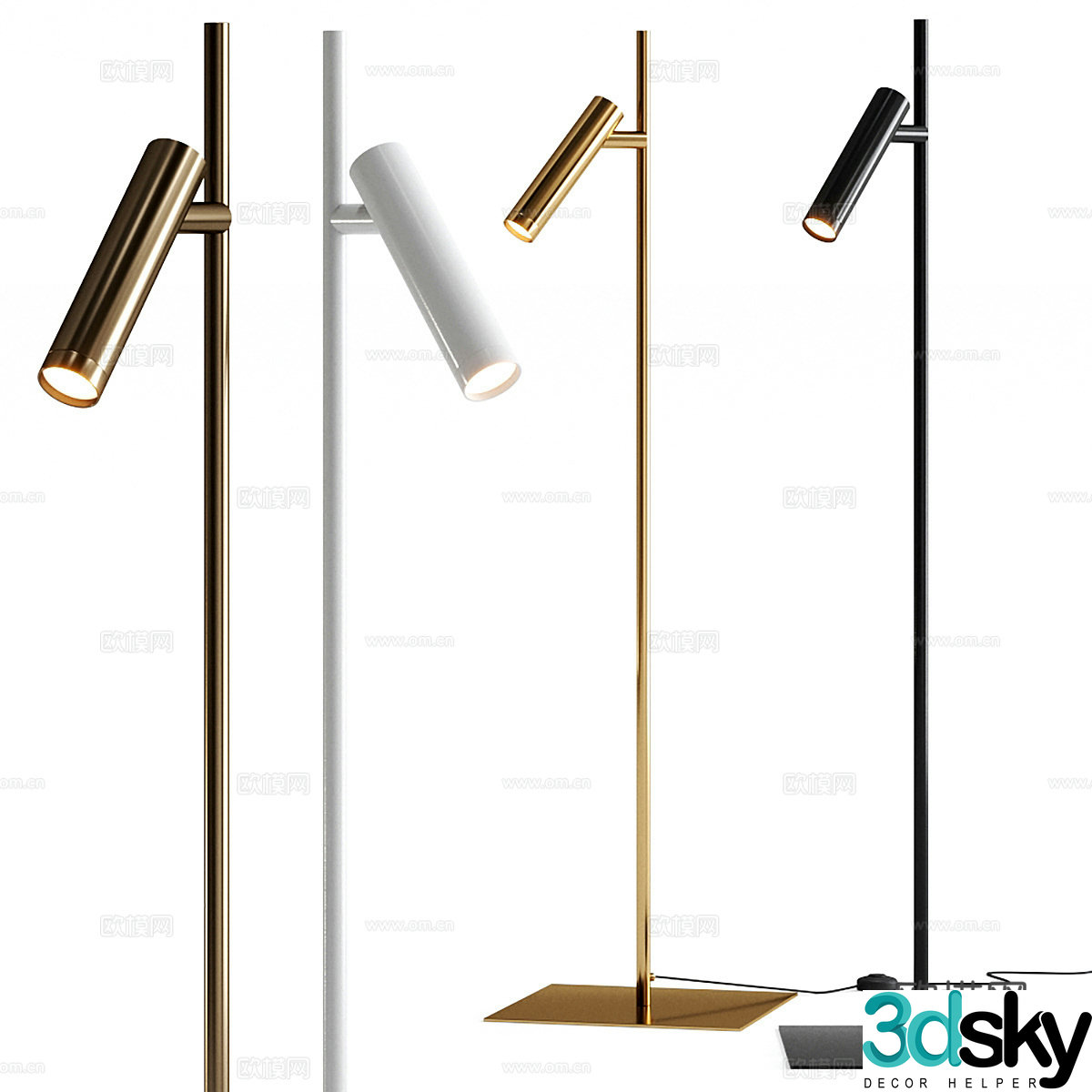 Modern minimalist floor lamp 3d model