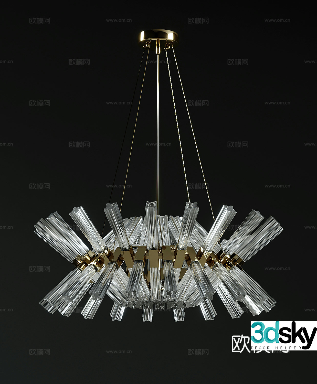 Modern chandelier 3d model