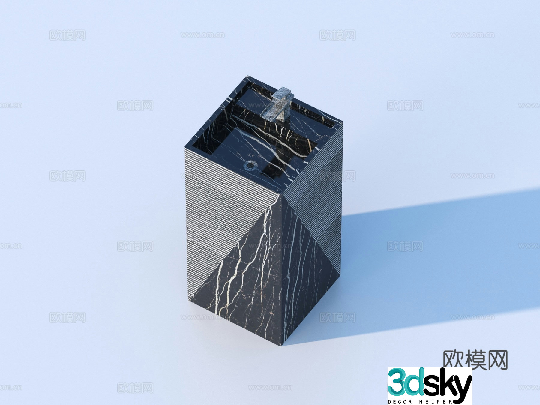 Wash basin washbasin stone trough 3D model