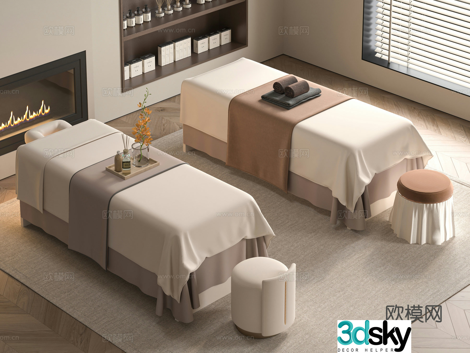 Modern massage table 3d model