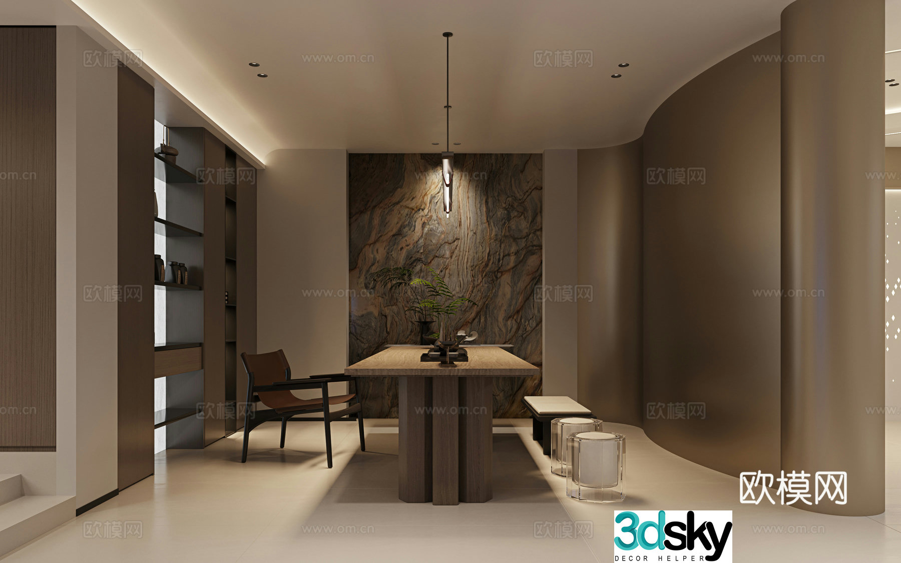 Company reception area Company tea room 3D model