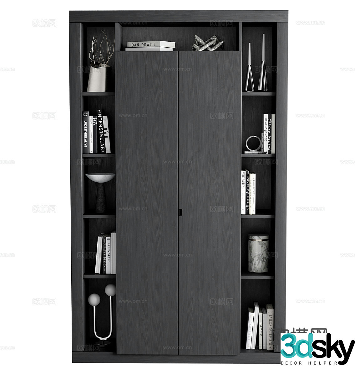 Decorative cabinet Solid wood decorative cabinet Showcase Display cabinet Wooden cabinet Bookcase Side cabinet 3D model