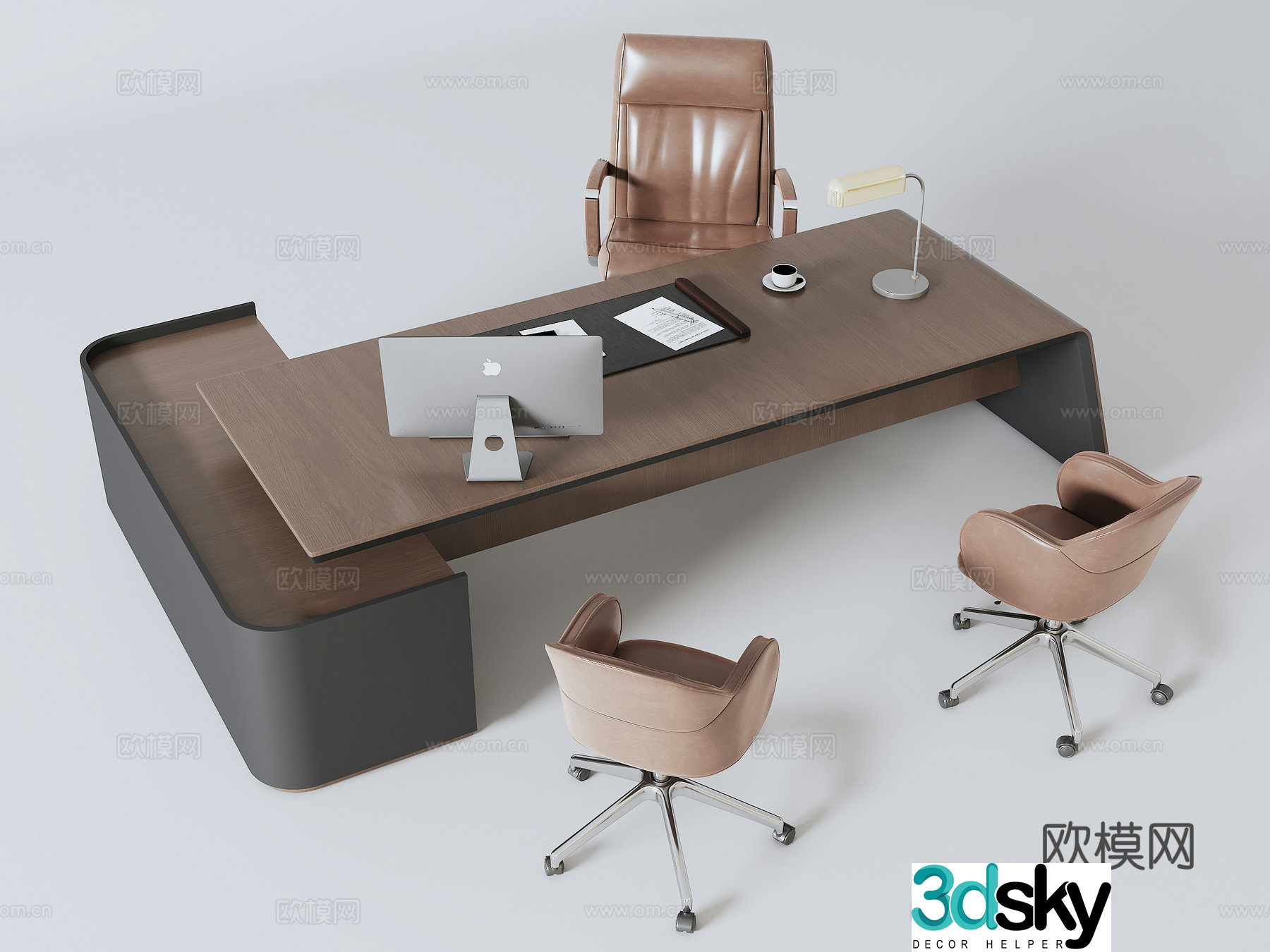 Manager desk 3d model