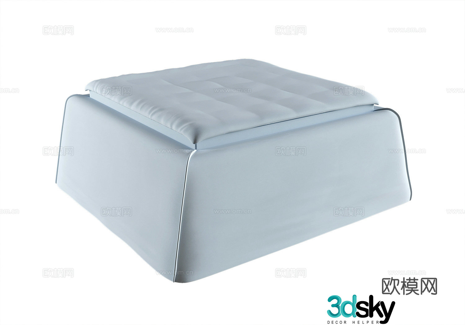 Modern bed stool 3d model