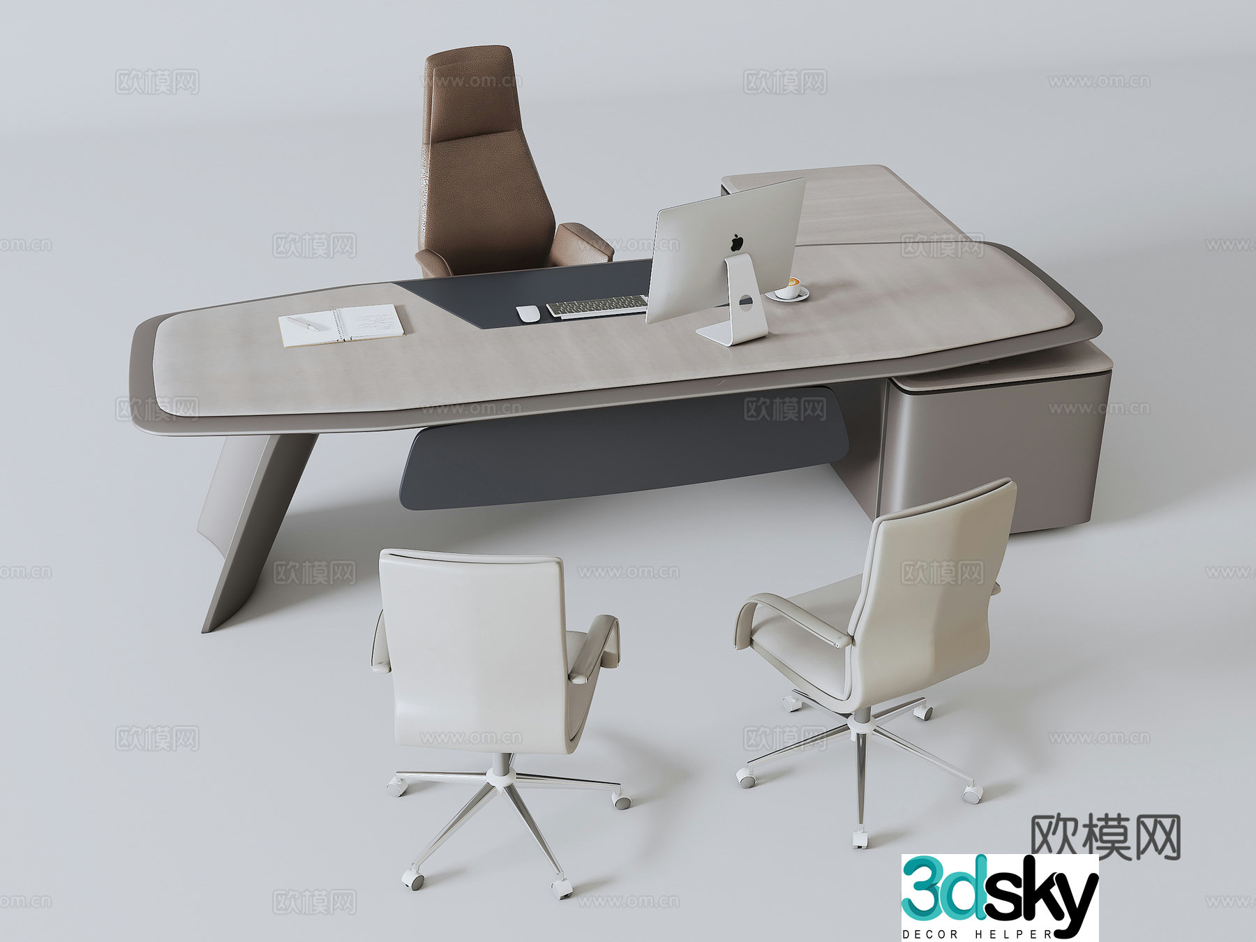 Manager desk 3d model