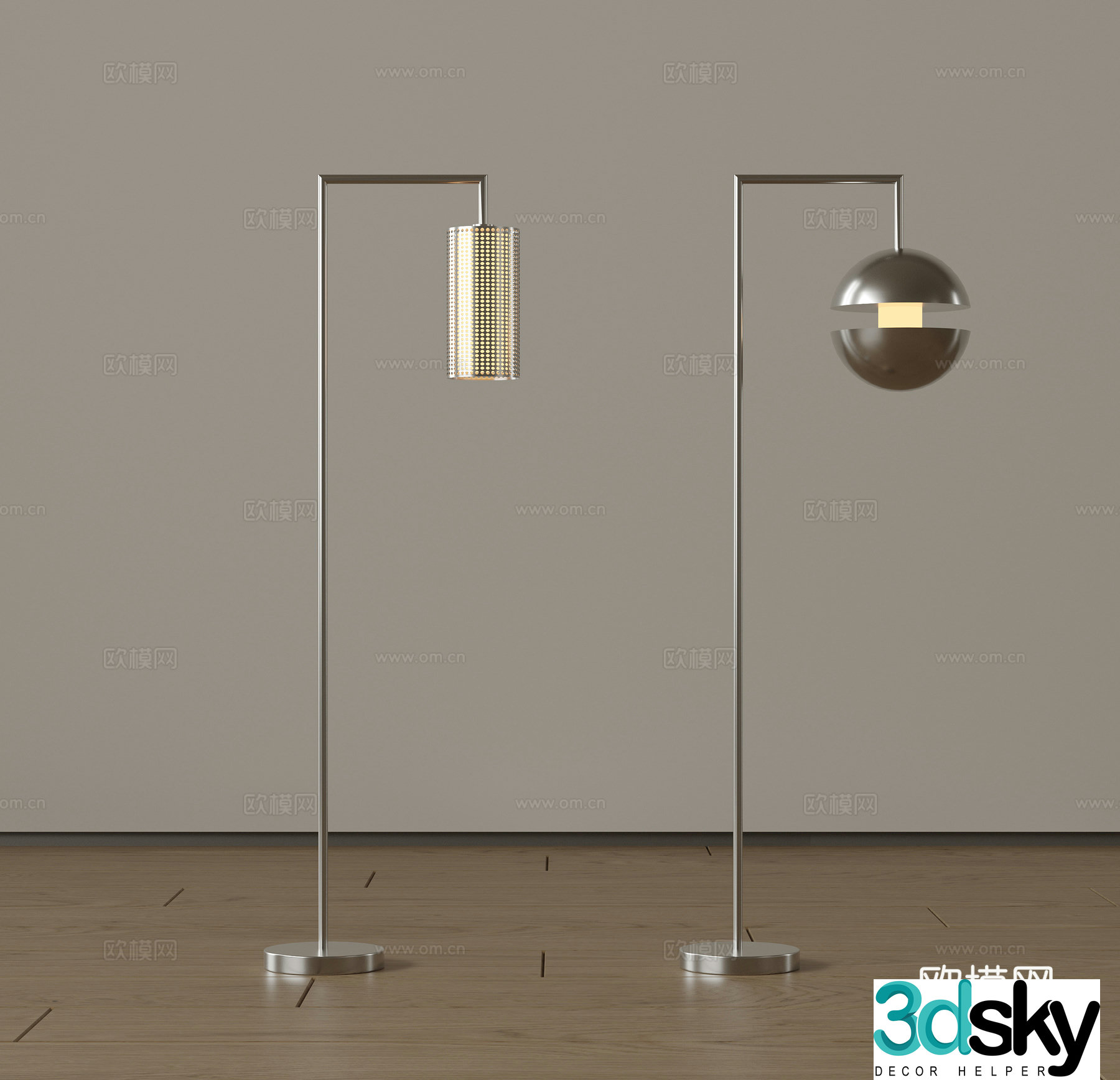 Modern medieval floor lamp Minimalist floor lamp Italian floor lamp Art floor lamp Creamy wind fall 3D model