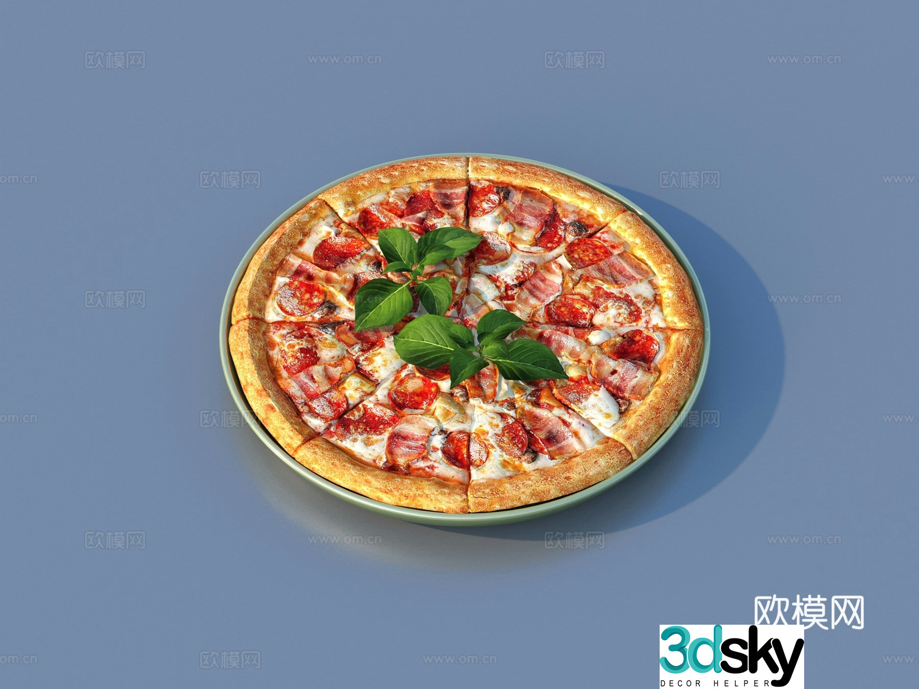 Pizza Ham Pizza pizza3d model