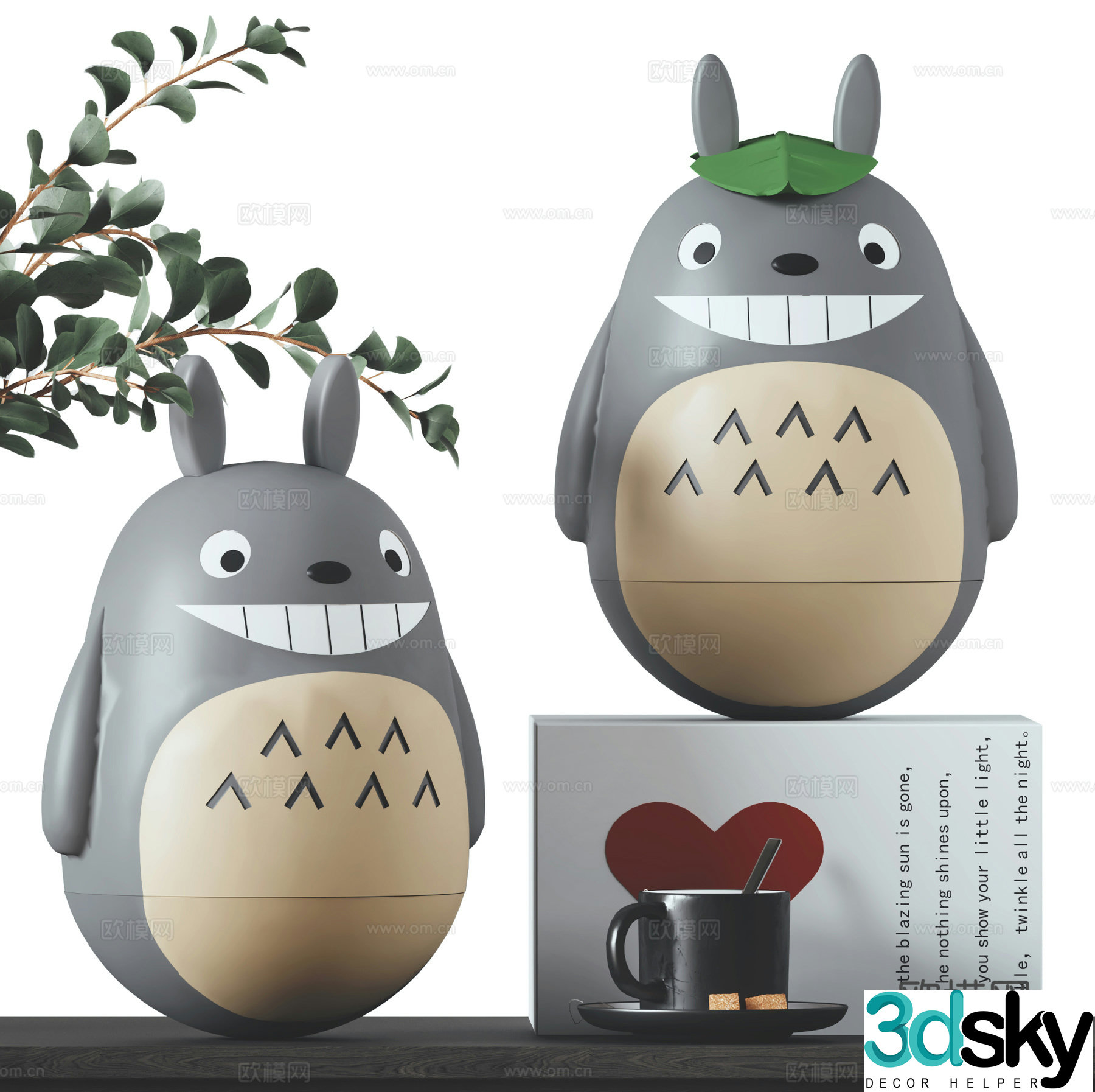 Modern chinchilla doll decoration 3d model